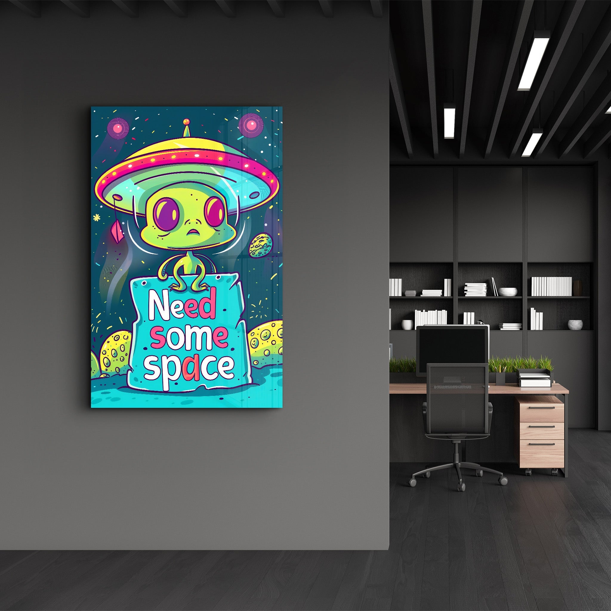 Need Some Space | Designers Collection Glass Wall Art