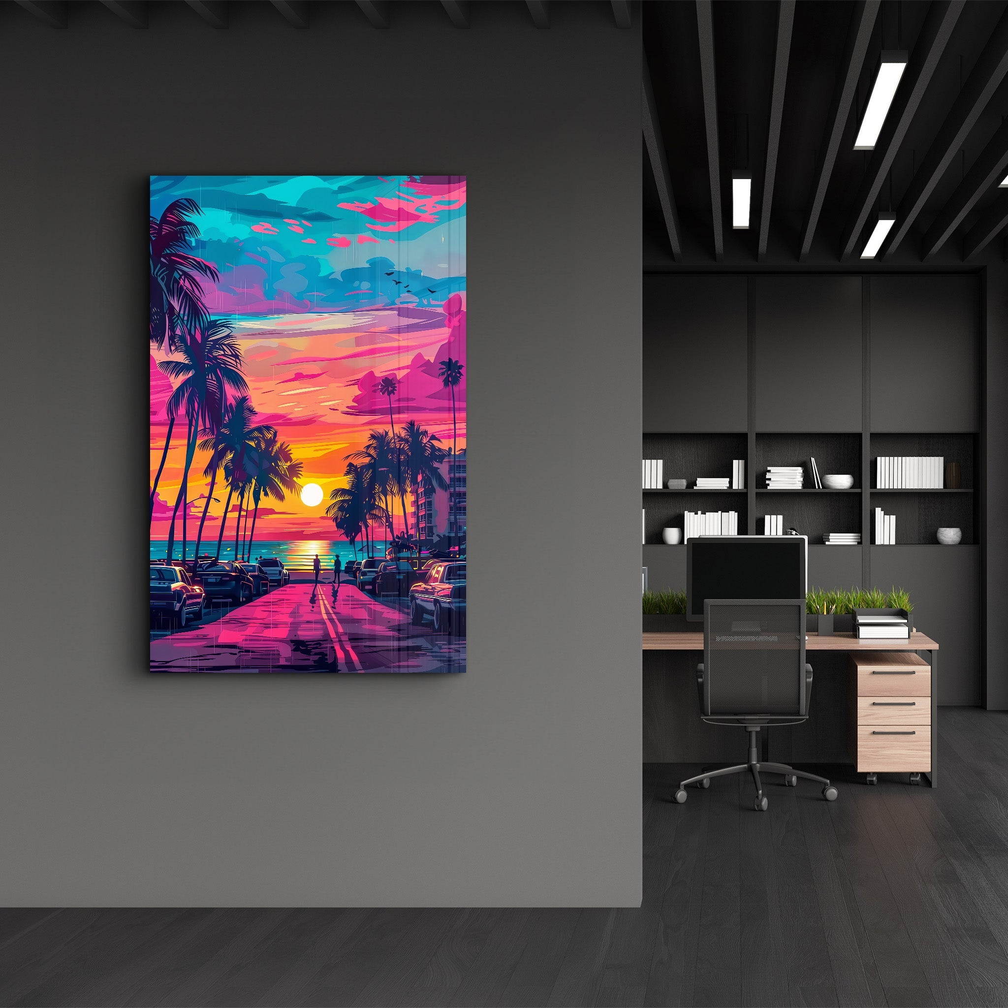 MiaMi Sonnenuntergang | Designer-Kollektion <tc>Glasbild</tc>