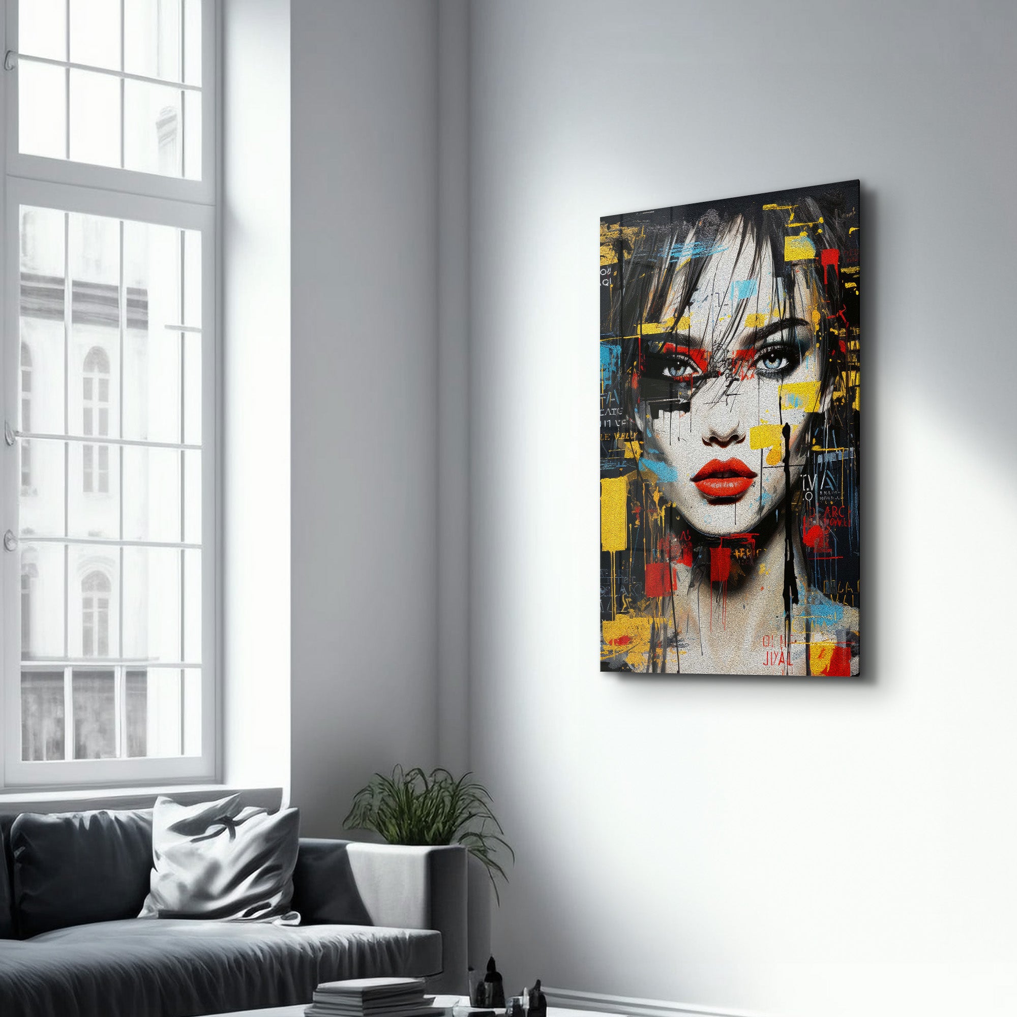 Painted Beauty - Glass Wall Art