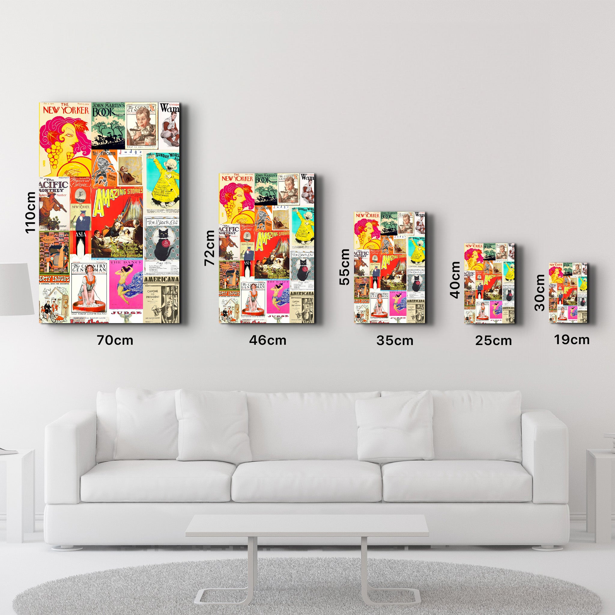 Retro Magazine Covers-3 - Glass Wall Art