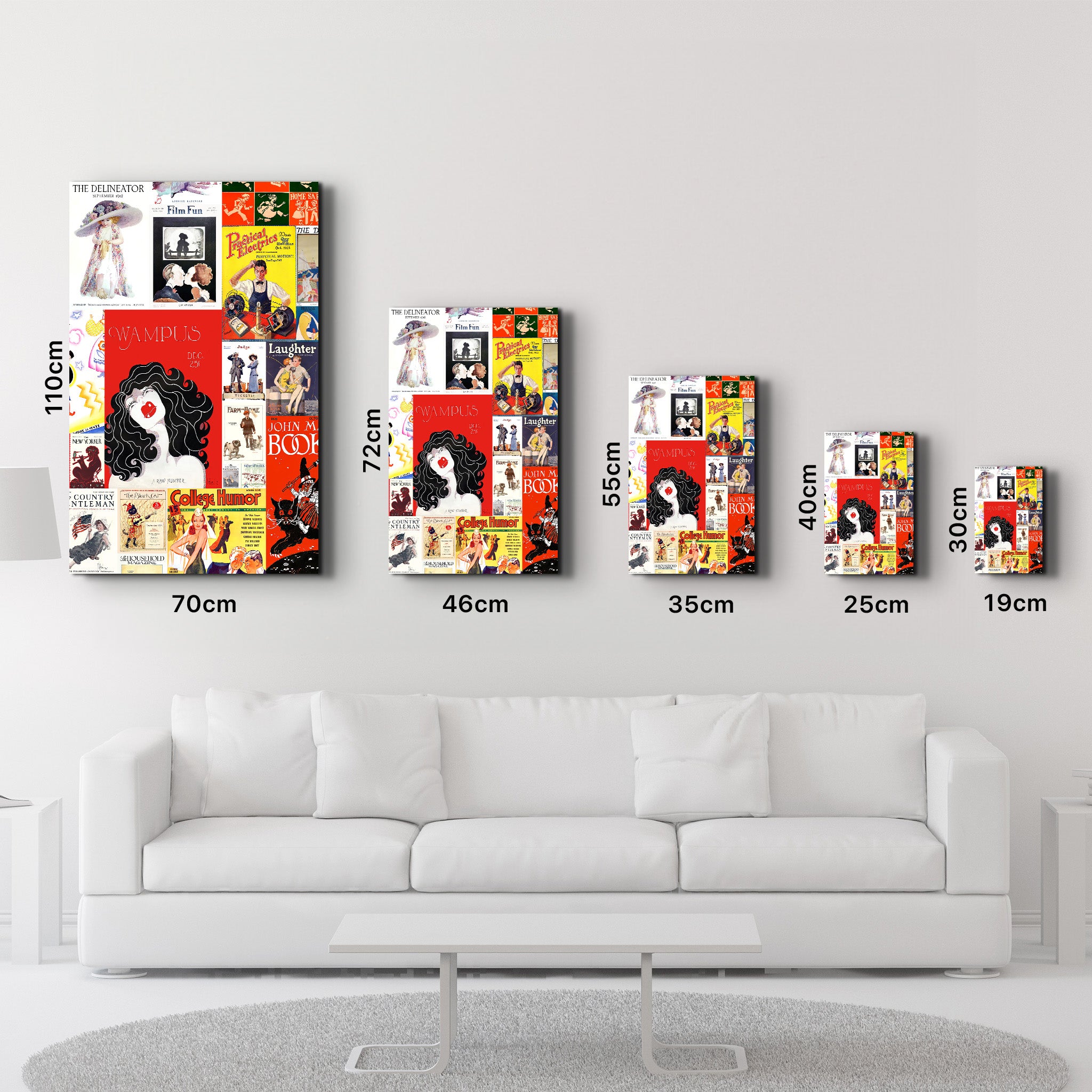 Retro Magazine Covers-7 - Glass Wall Art