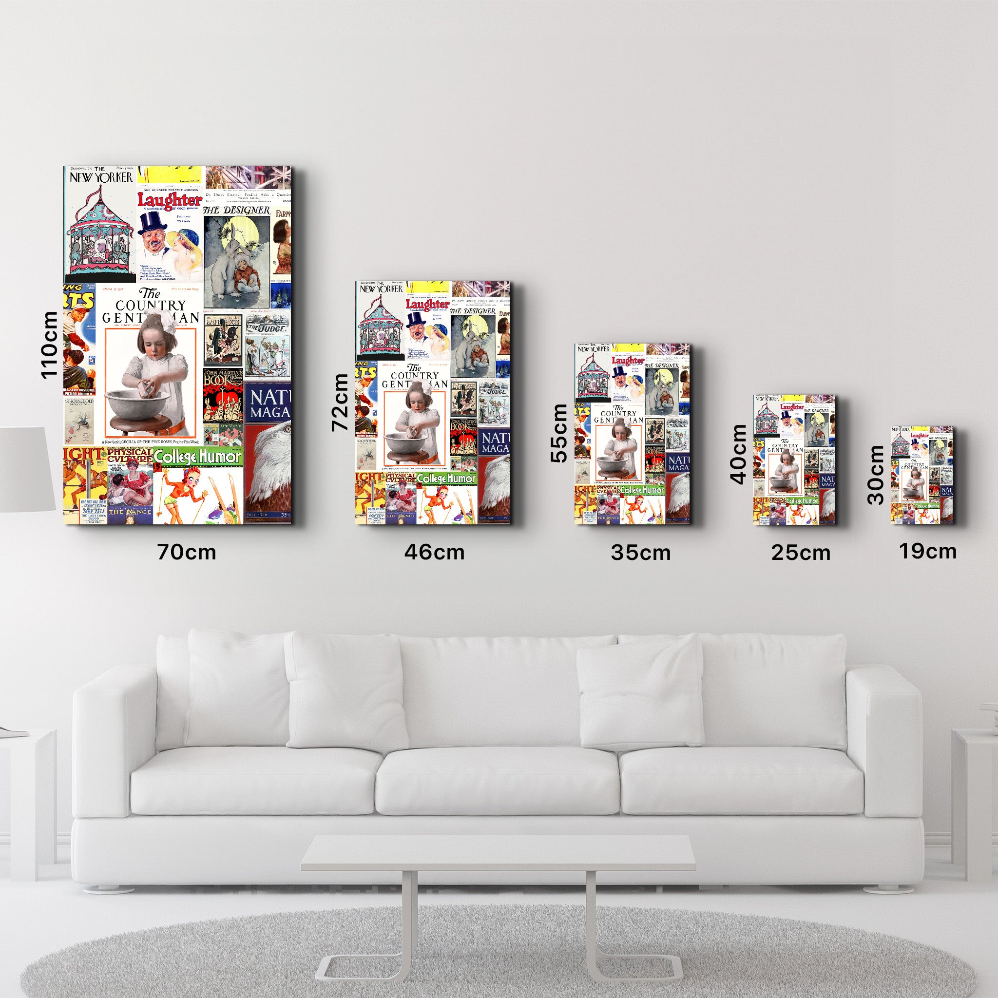 Retro Magazine Covers-8 - Glass Wall Art