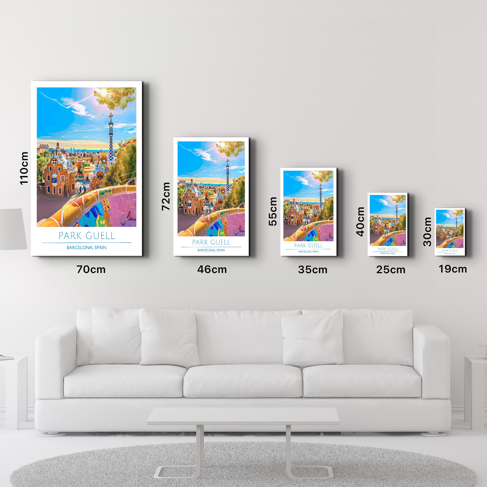 Park Guell-Barcelona Spain-Travel Posters | Glass Wall Art