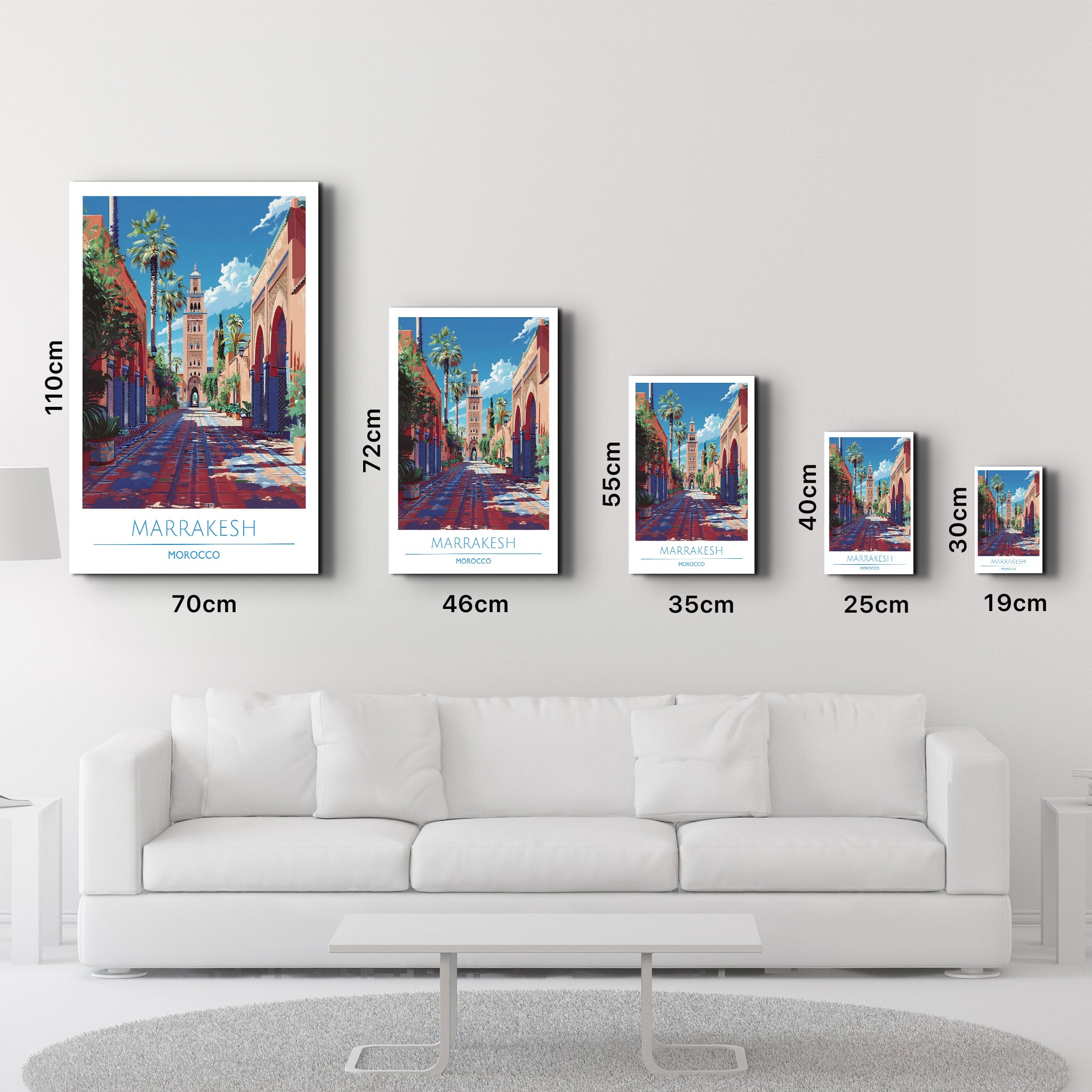 Marrakesh Morocco-Travel Posters | Glass Wall Art