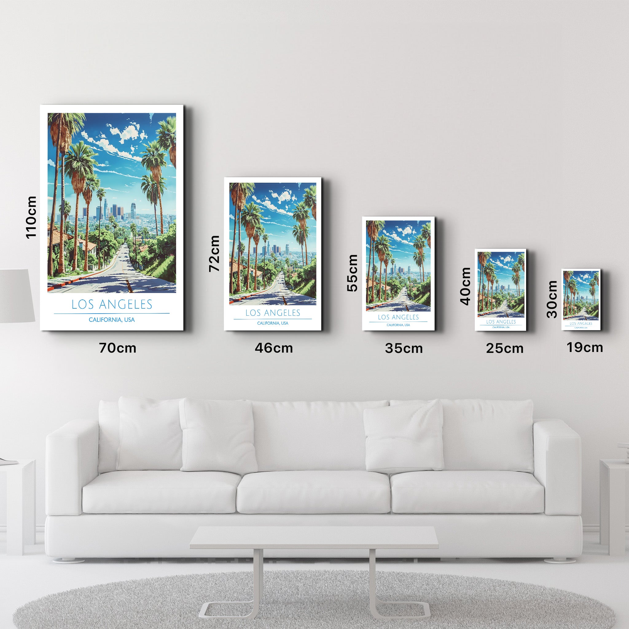 Los Angeles-California USA-Travel Posters | Glass Wall Art