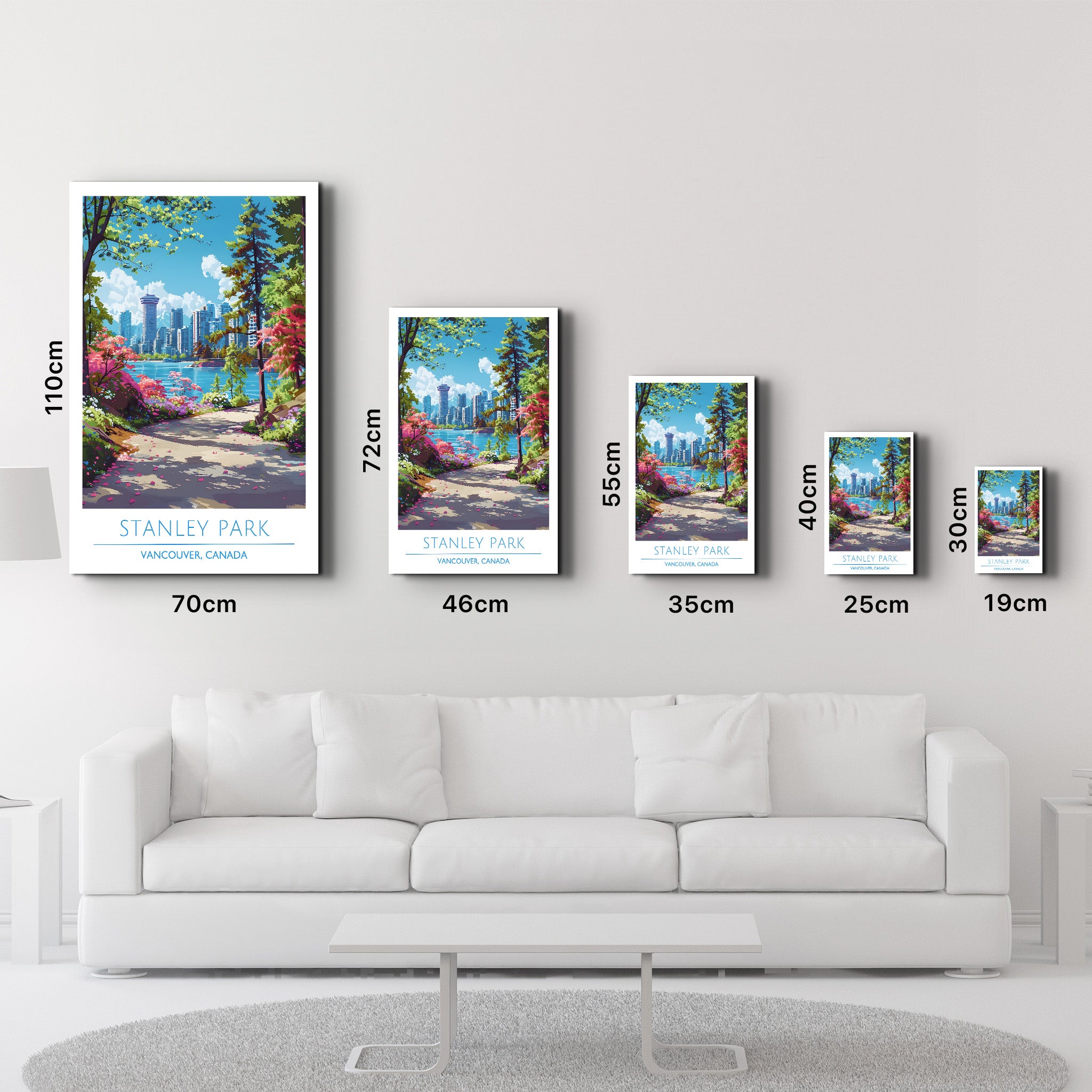 Stanley Park-Vancouver Kanada-Reiseposter | <tc>Glasbild</tc>