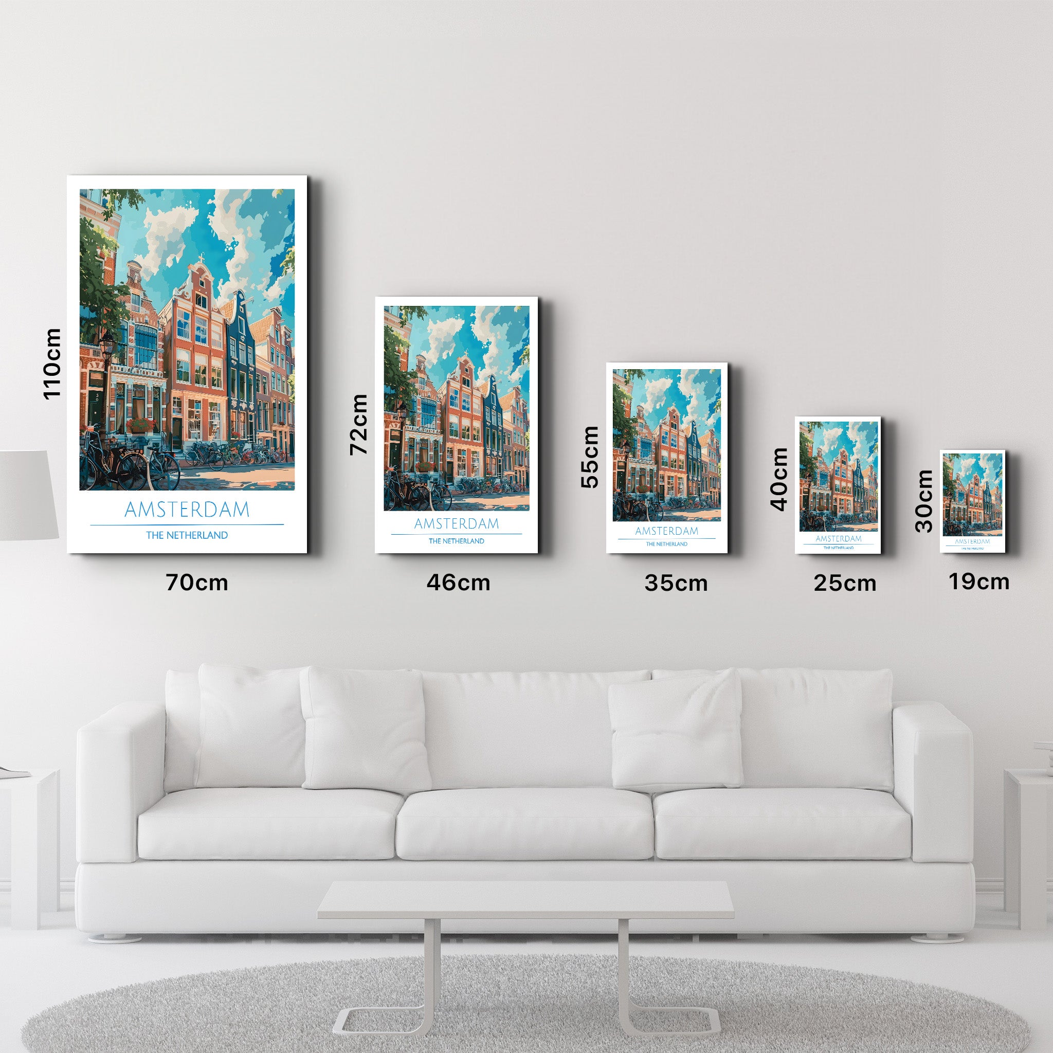 Amsterdam The Netherland-Travel Posters | Glass Wall Art