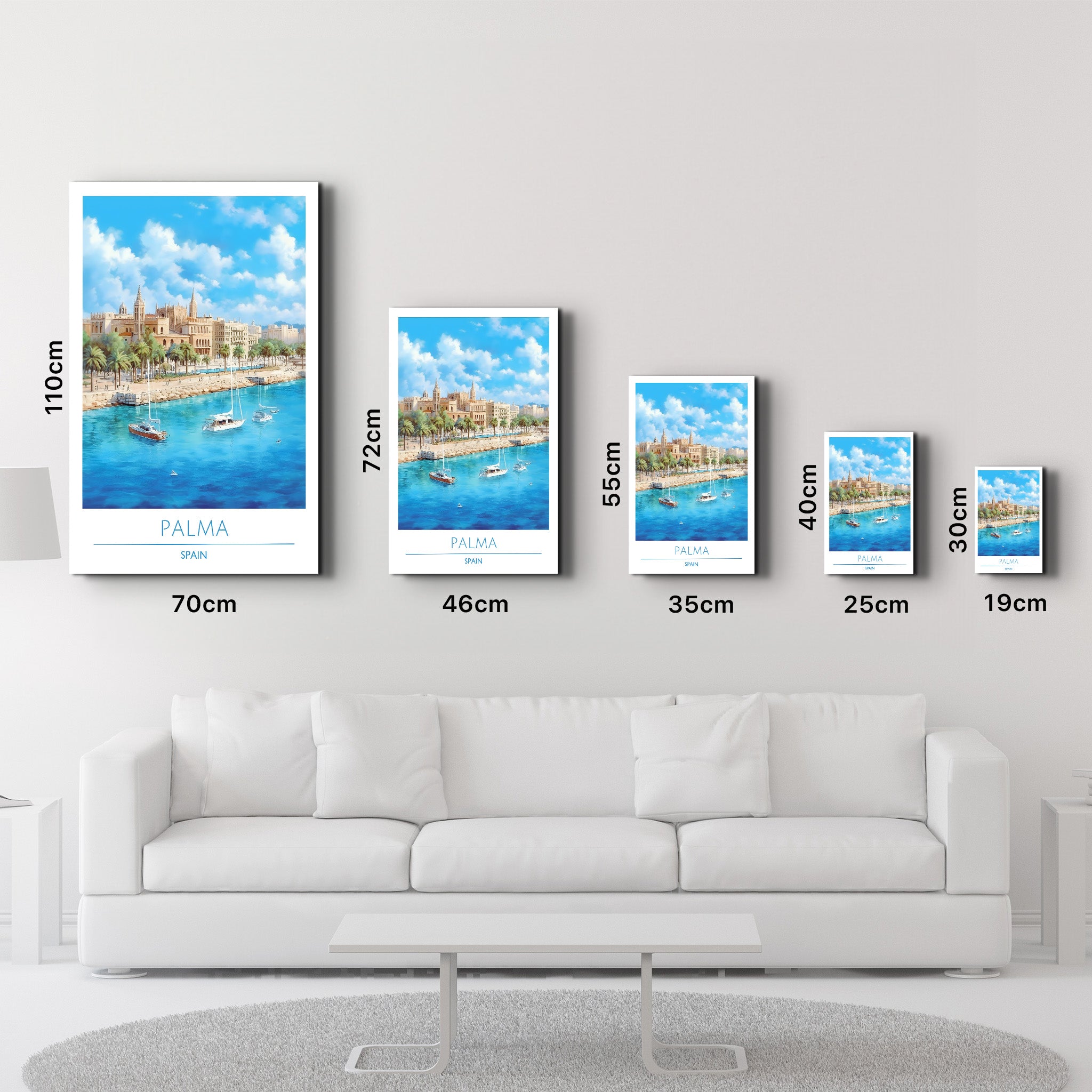 Palma Spanien-Reiseposter | <tc>Glasbild</tc>