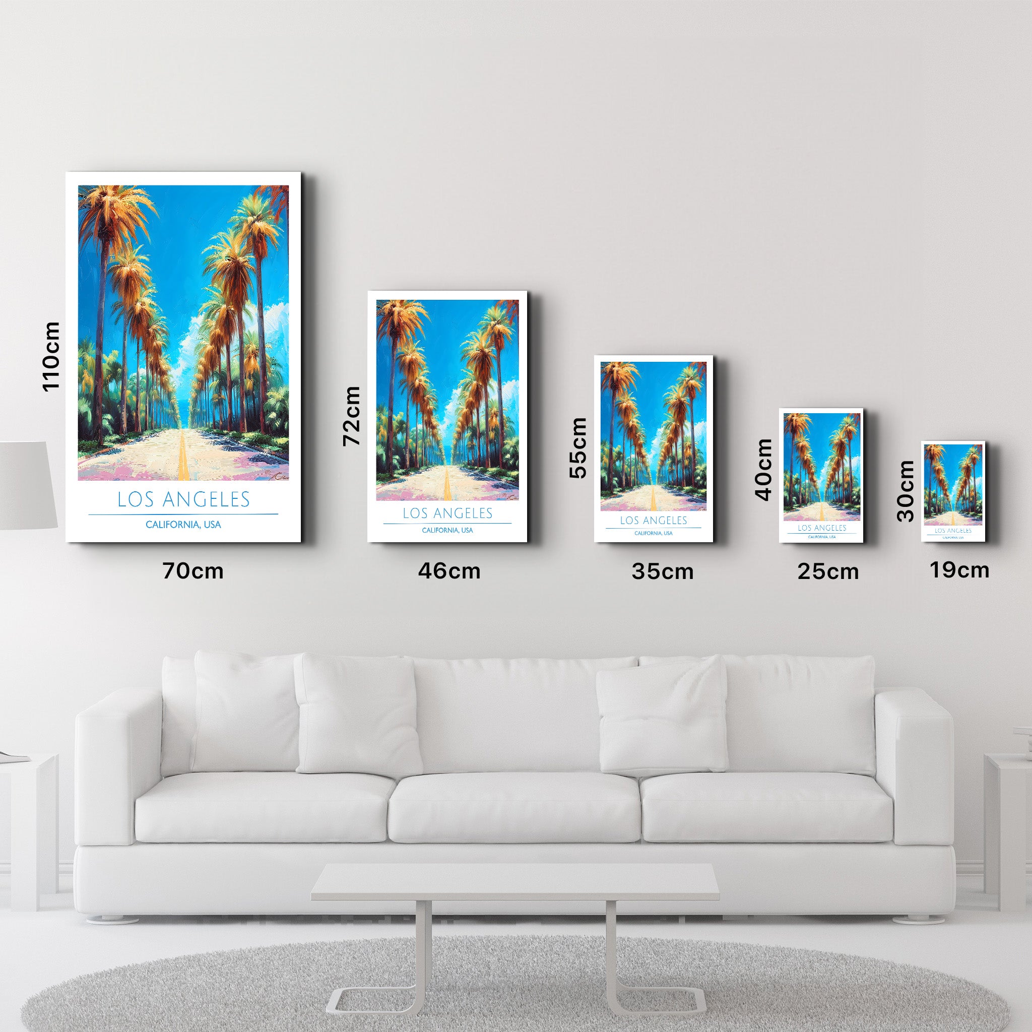 Los Angeles-Californie USA-Affiches de voyage | Art mural en verre