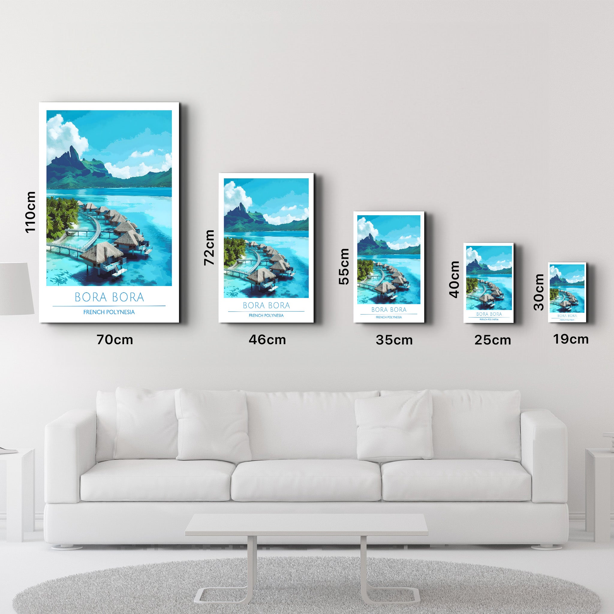 Bora Bora French Polynesia-Travel Posters | Glass Wall Art