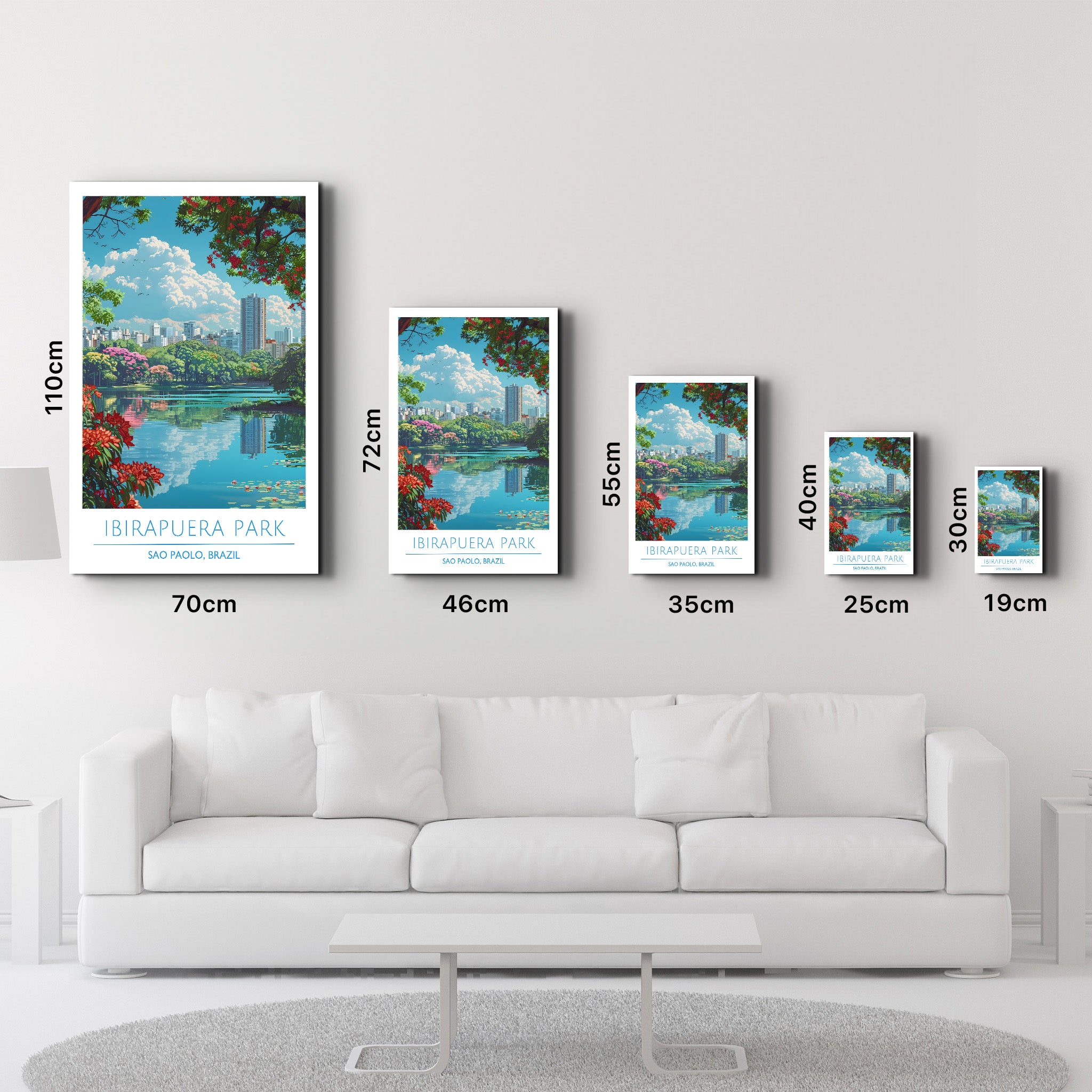 Ibirapuera Park-Sao Paolo Brazil-Travel Posters | Glass Wall Art