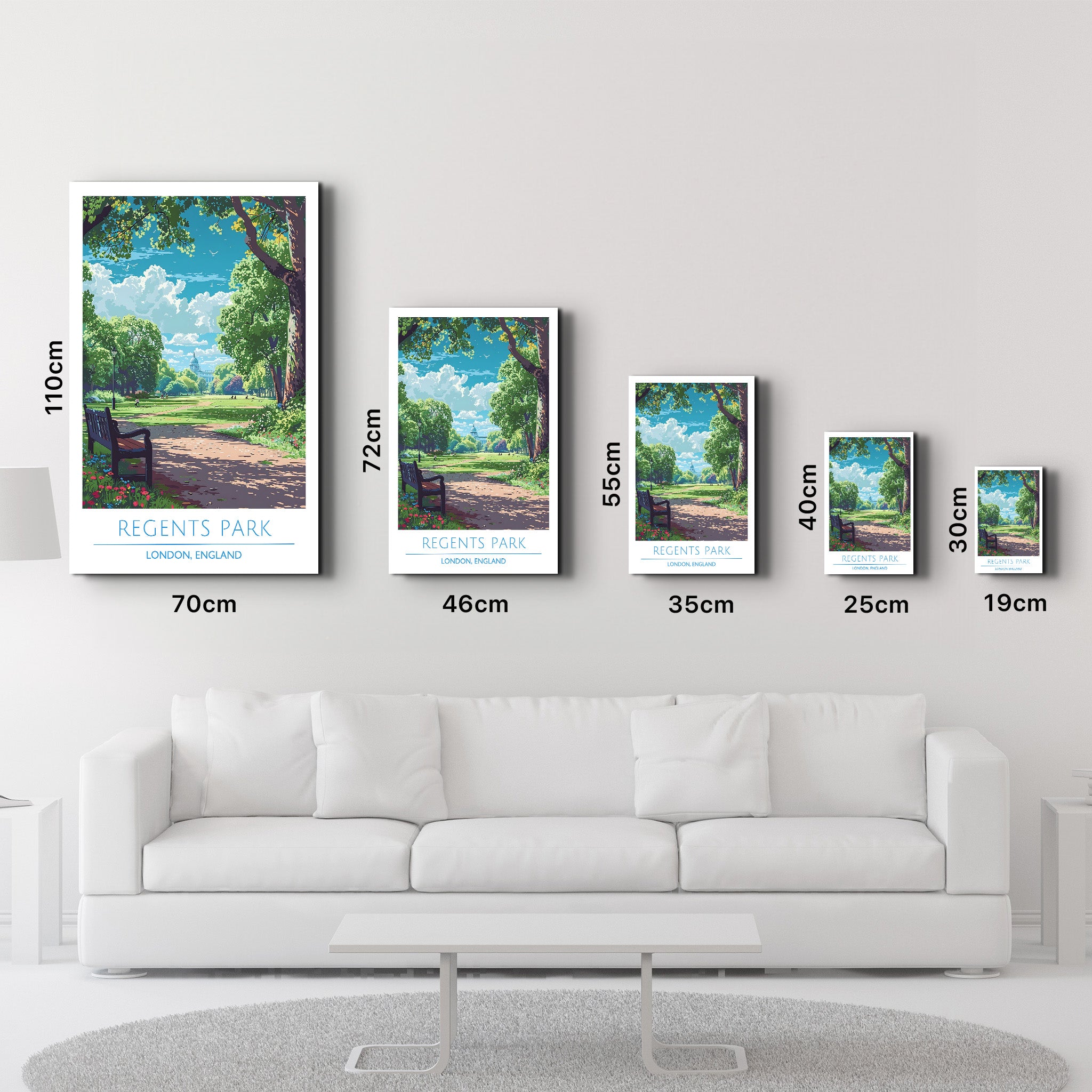 Regents Park-London England-Travel Posters | Glass Wall Art