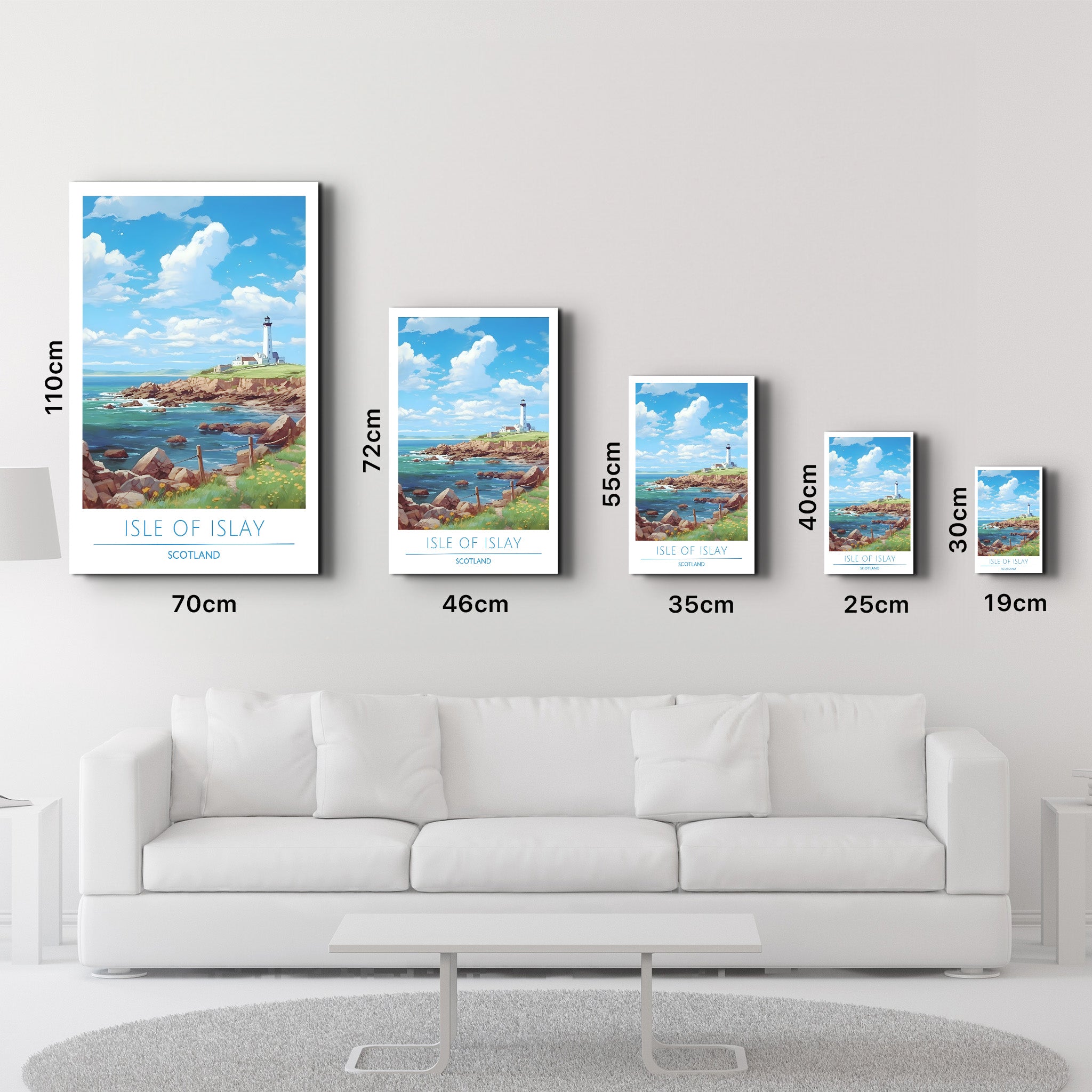 Isle Of Islay Schottland-Reiseposter | <tc>Glasbild</tc>