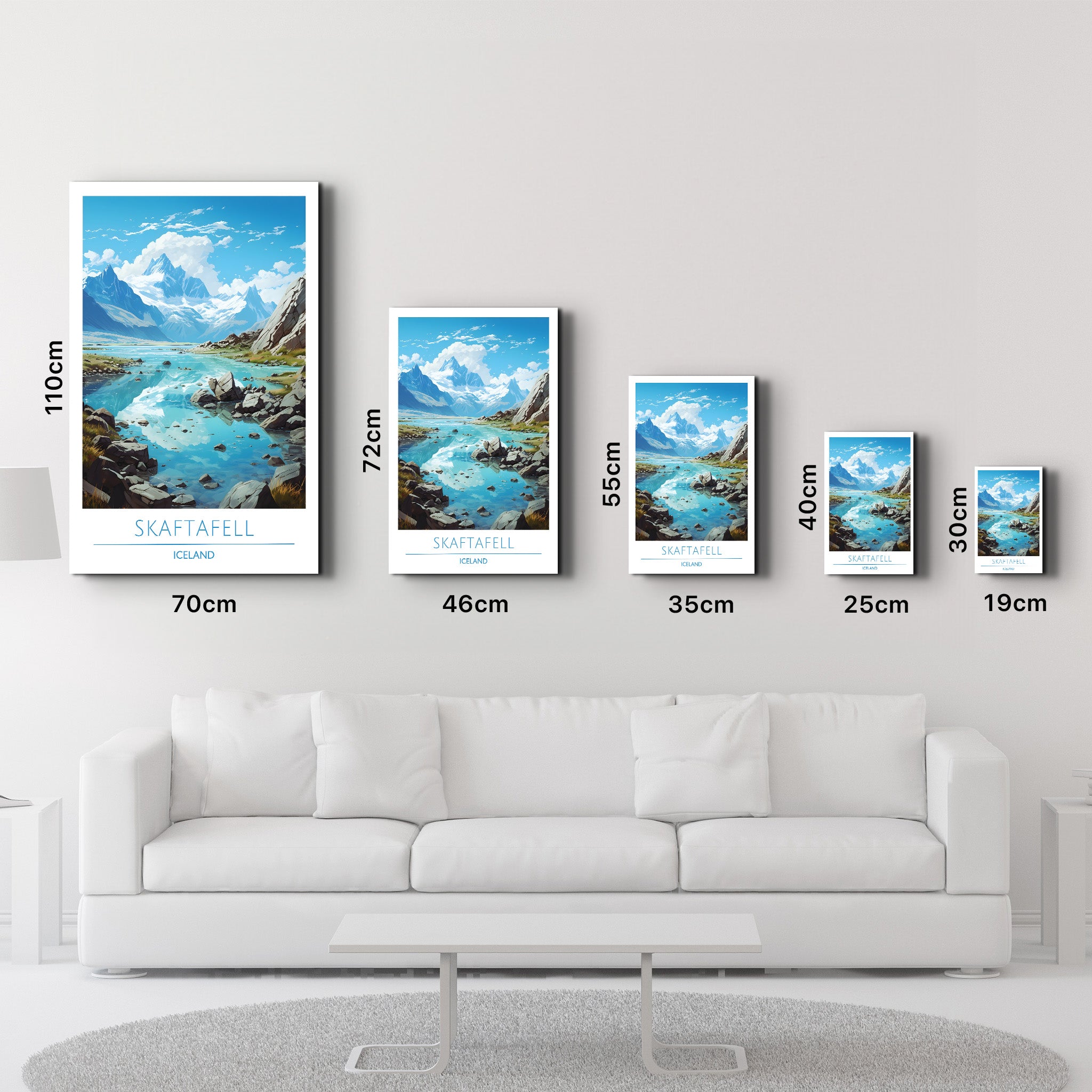 Skaftafell Islande-Affiches de voyage | Art mural en verre