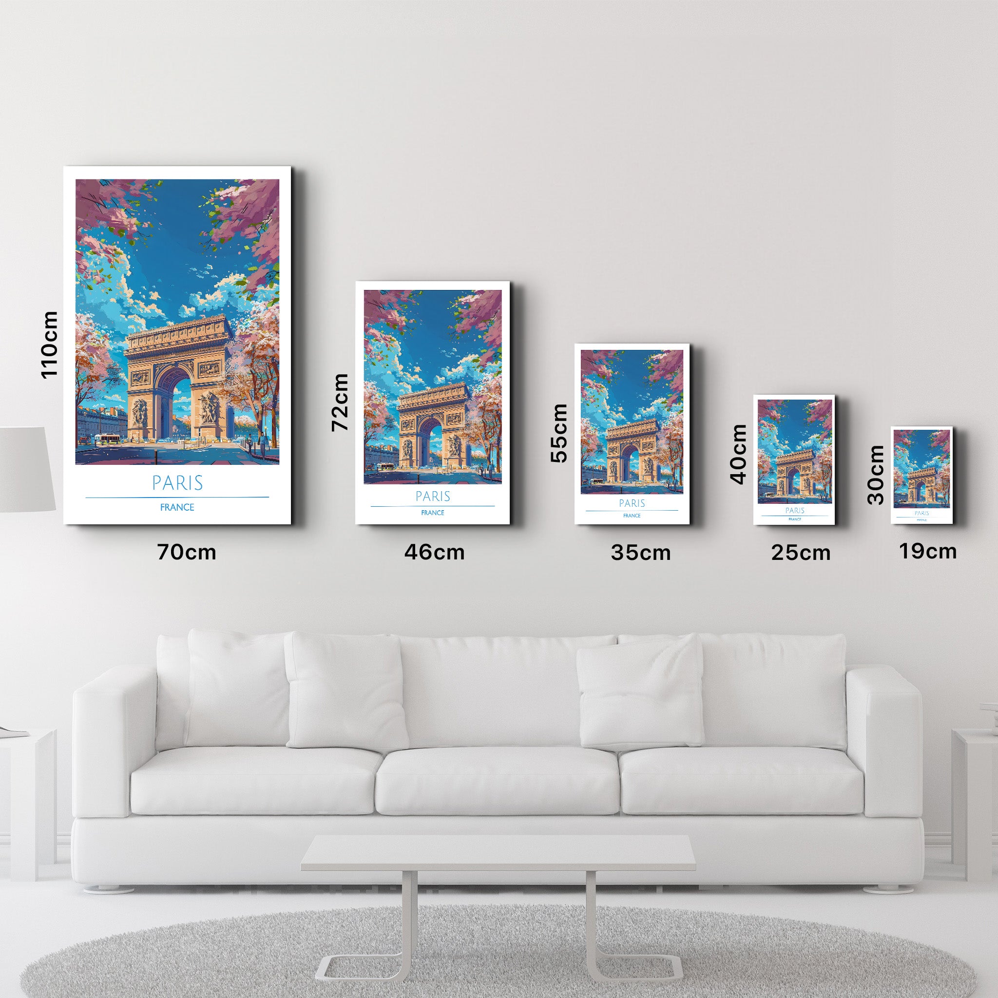 Paris France-Travel Posters | Glass Wall Art