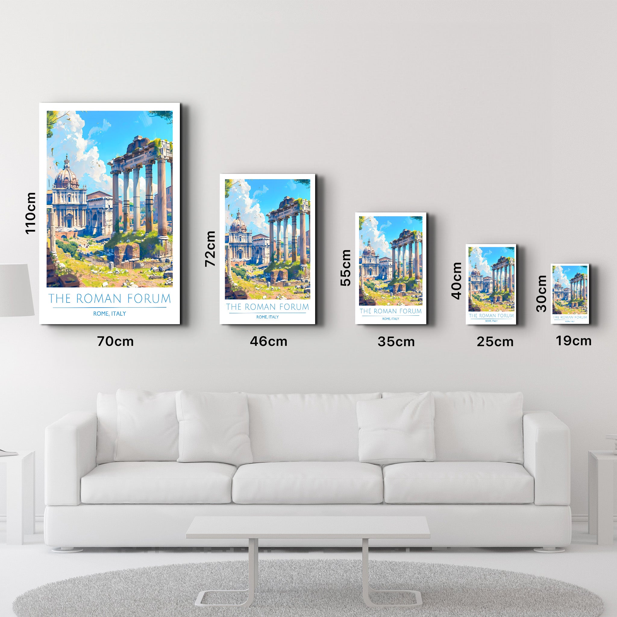 Das Forum Romanum-Rom Italien-Reiseposter | <tc>Glasbild</tc>