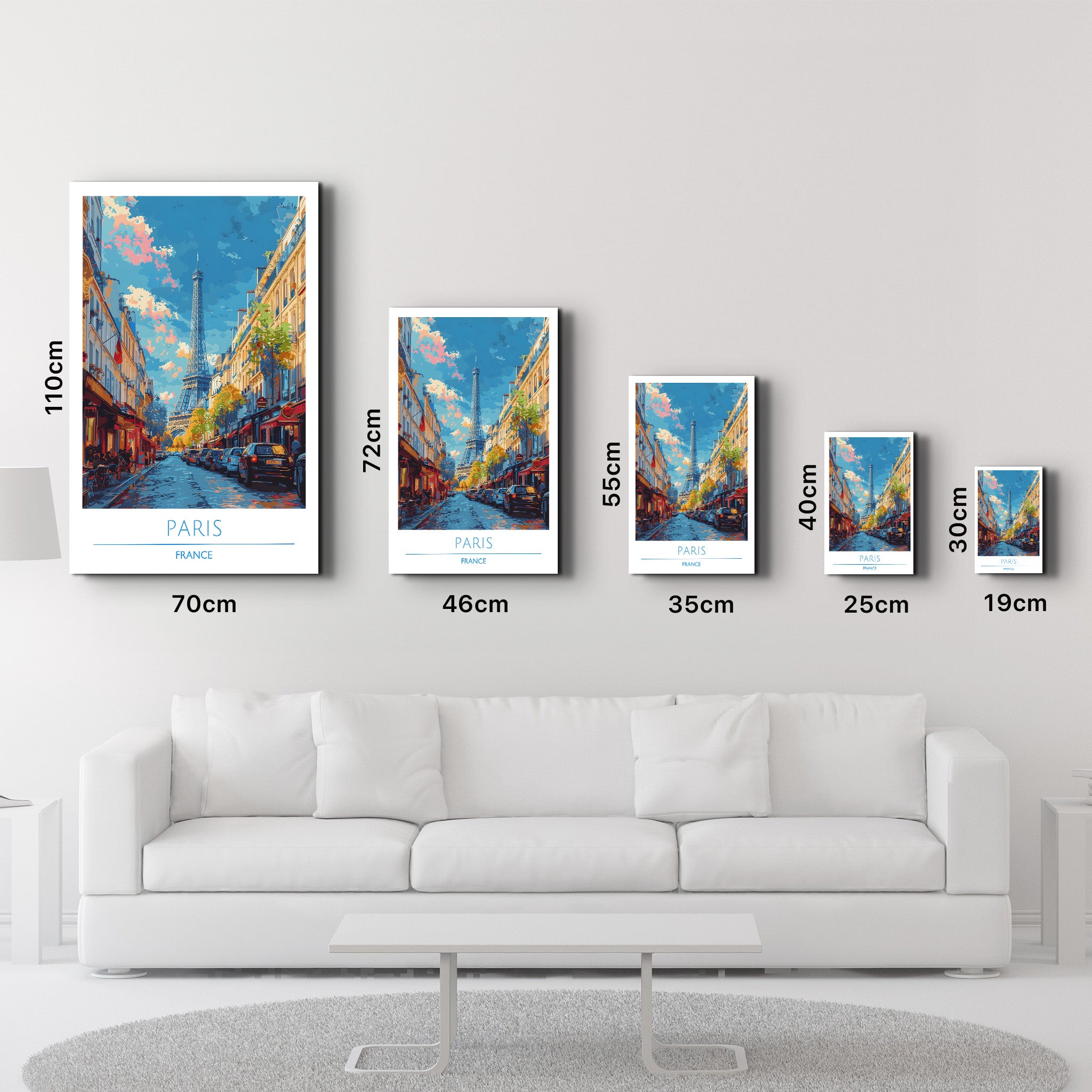 Paris France-Travel Posters | Glass Wall Art