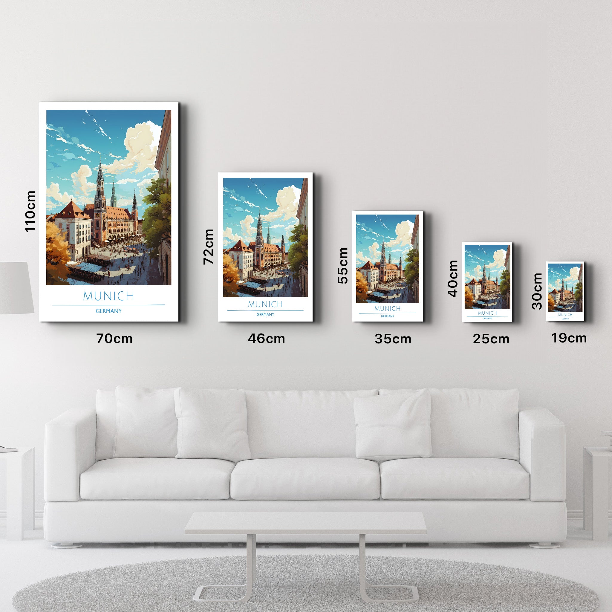 Munich Germany-Travel Posters | Glass Wall Art