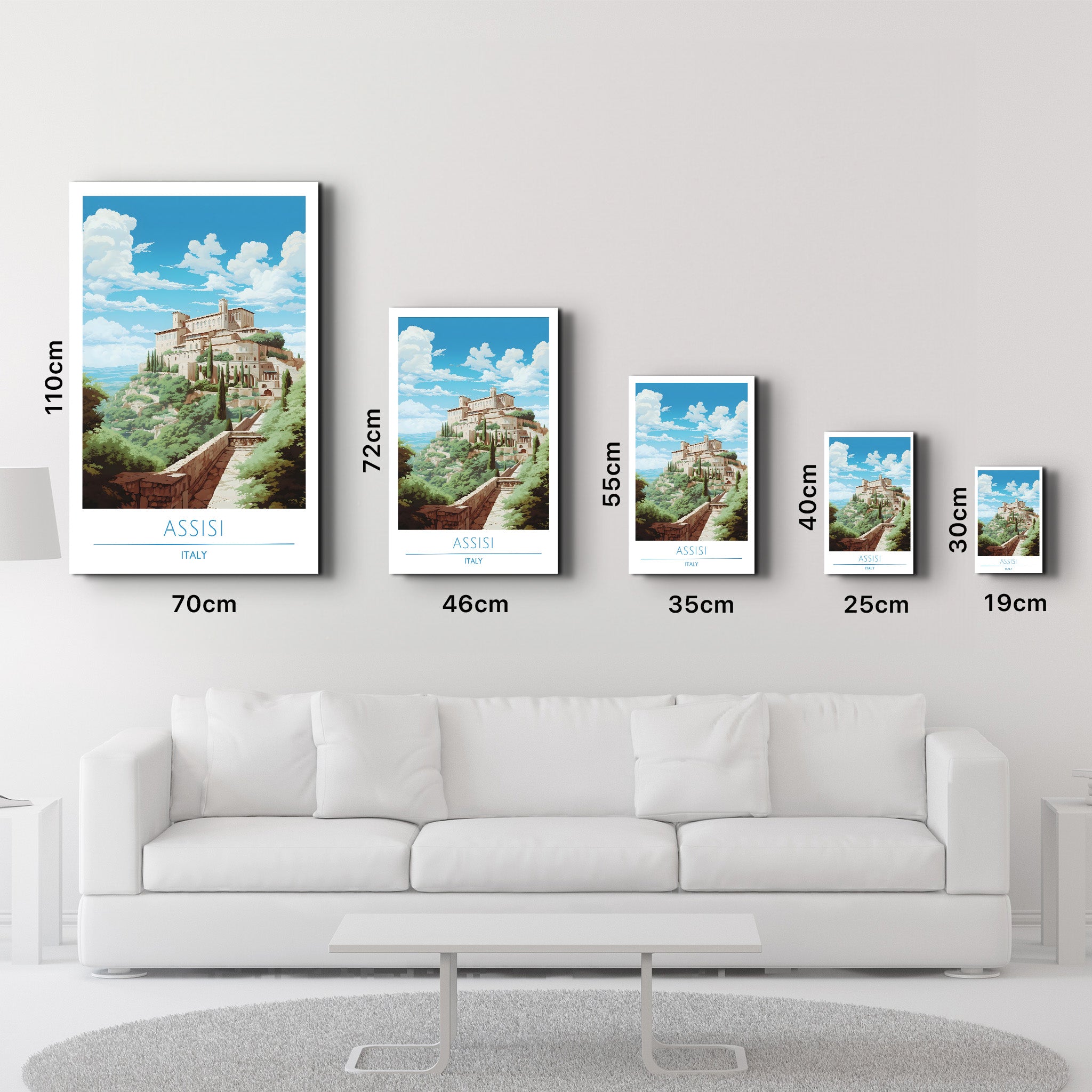 Assisi Italy-Travel Posters | Glass Wall Art