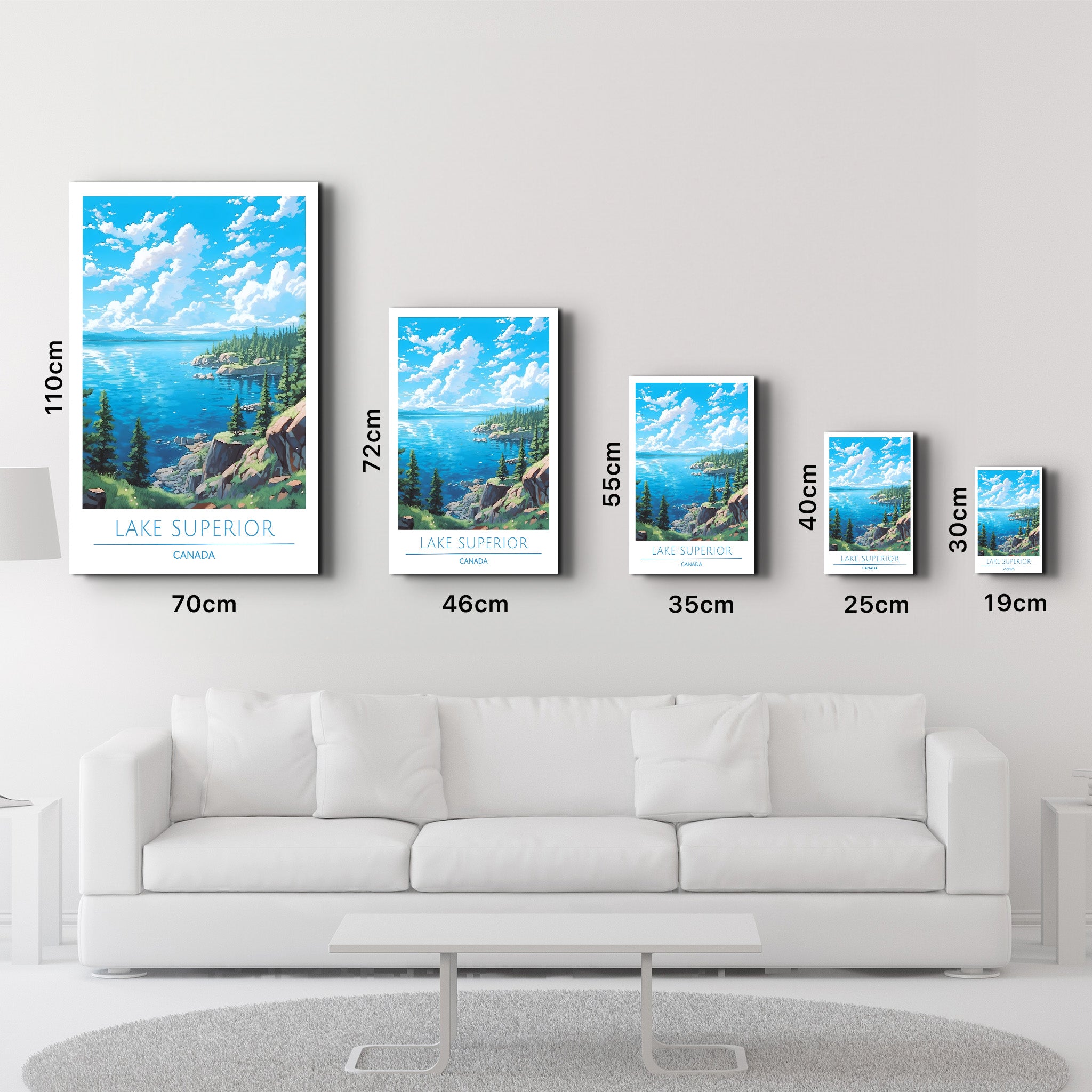 Lake Superior Kanada-Reiseposter | <tc>Glasbild</tc>