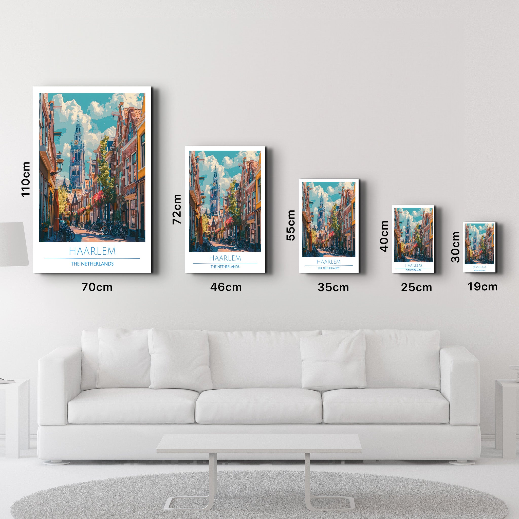 Haarlem The Netherland-Travel Posters | Glass Wall Art