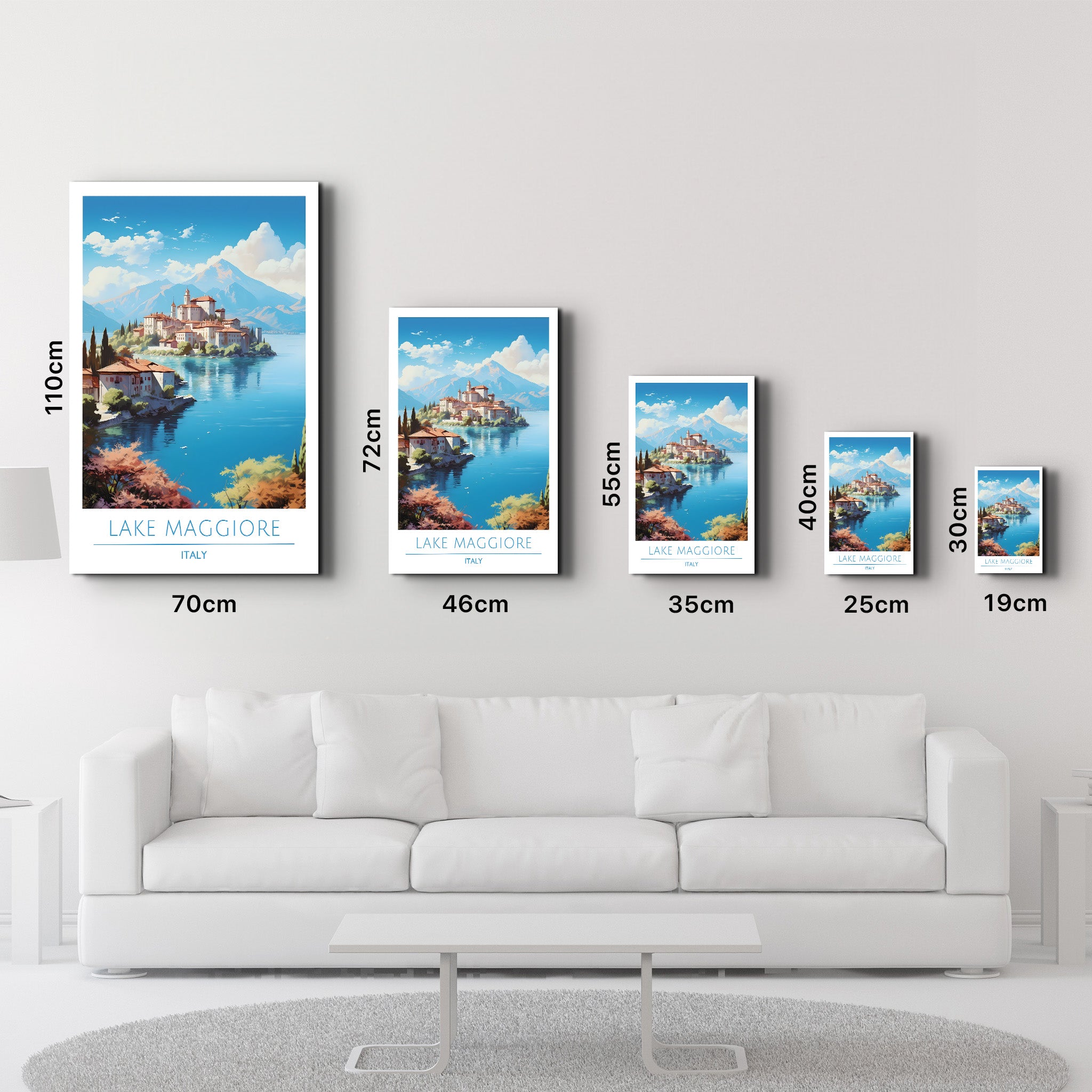 Lake Maggiore Italy-Travel Posters | Glass Wall Art