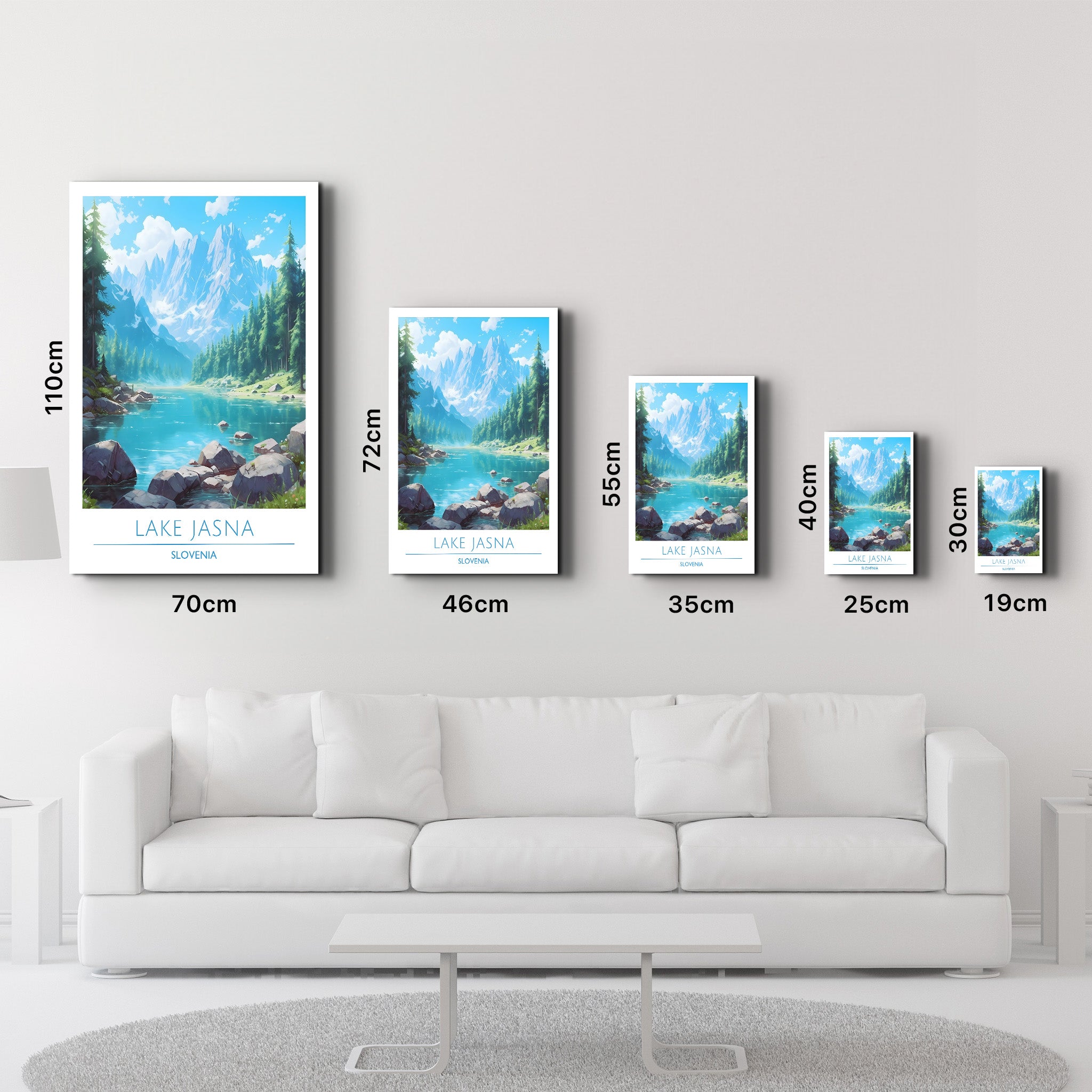 Lake Jasna Slovenia-Travel Posters | Glass Wall Art