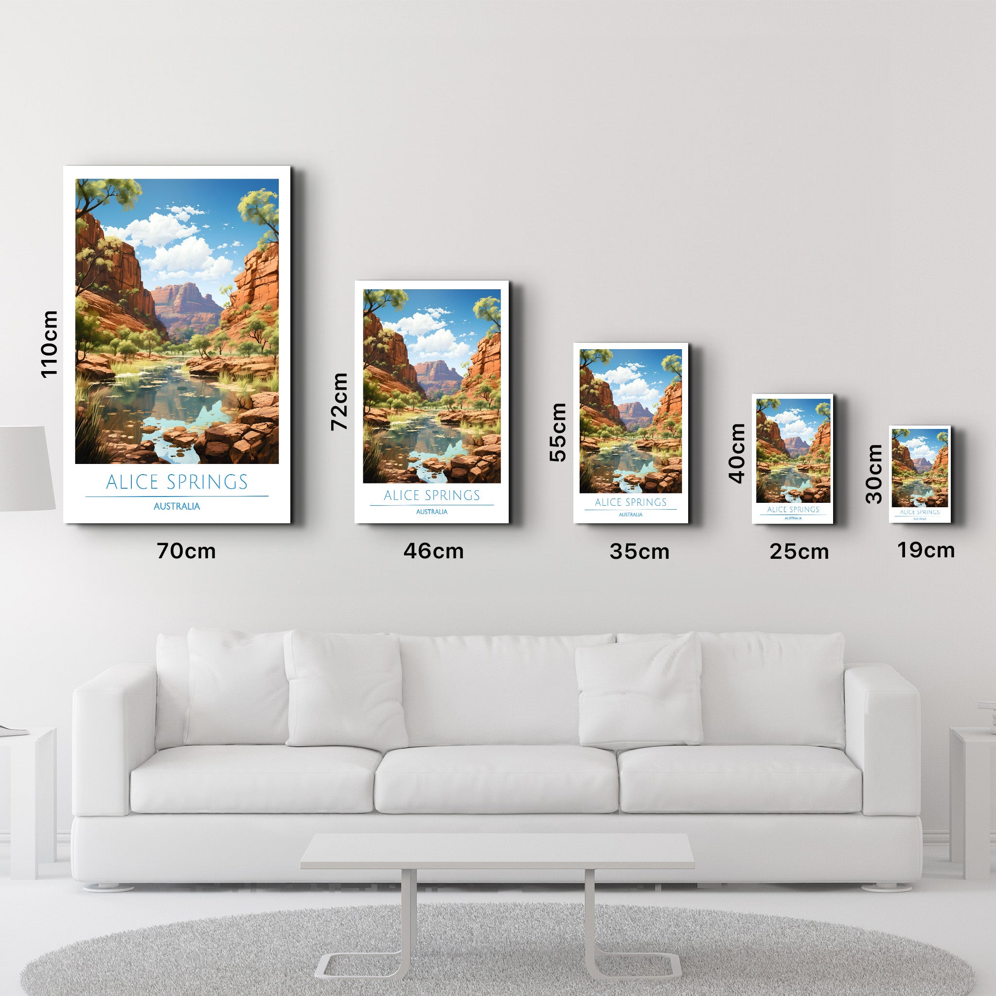 Alice Springs Australia-Travel Posters | Glass Wall Art