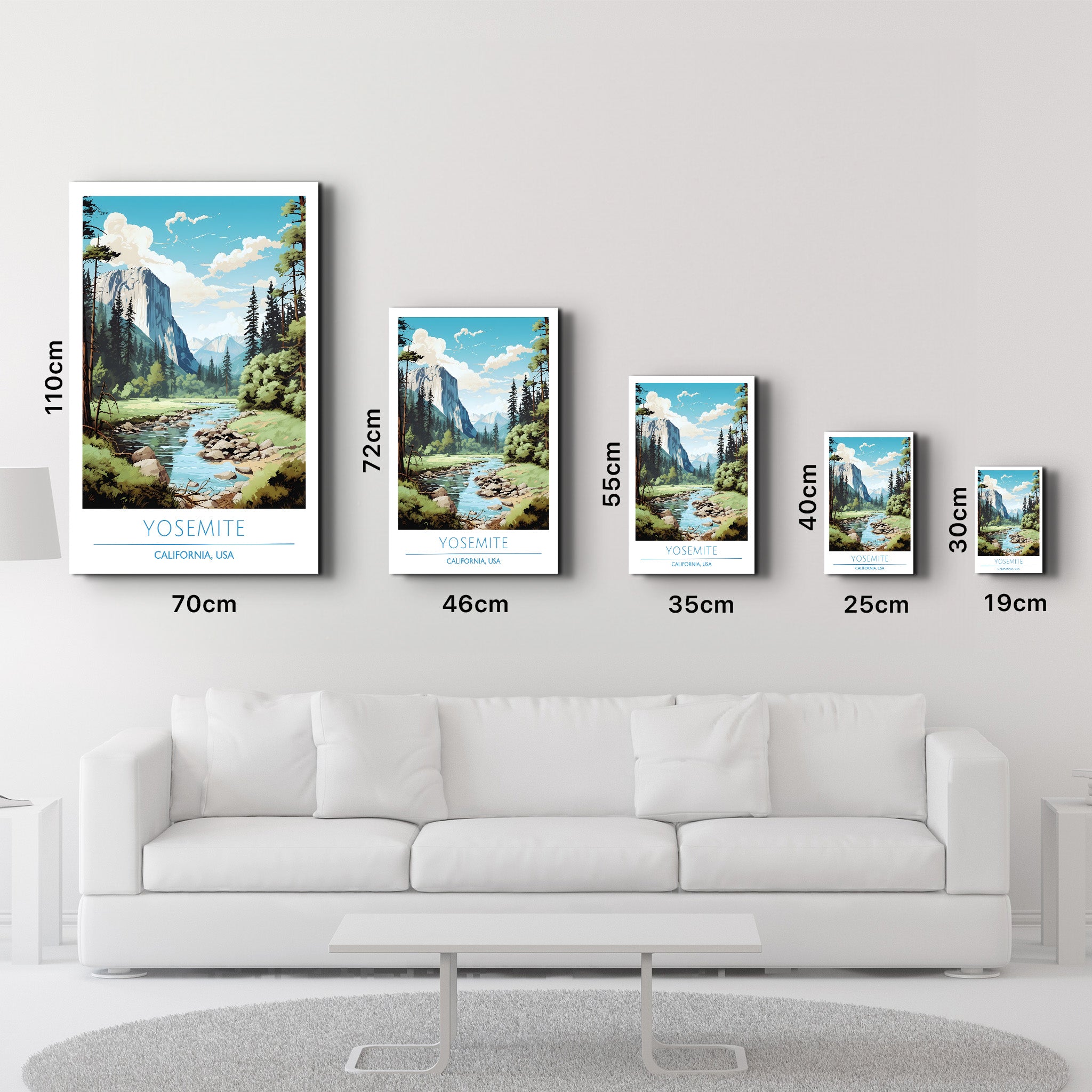 Yosemite-California USA-Travel Posters | Glass Wall Art