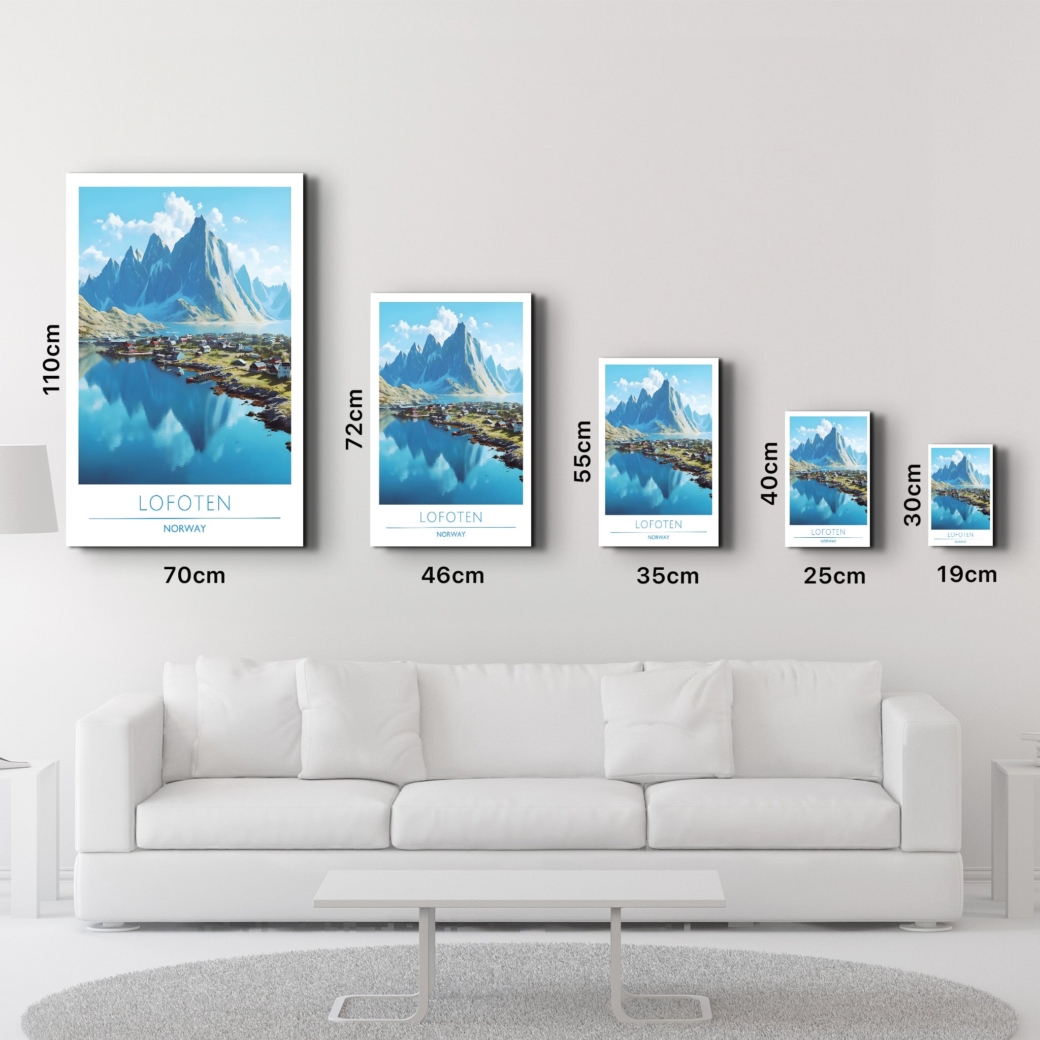 Lofoten Norvège-Affiches de voyage | Art mural en verre