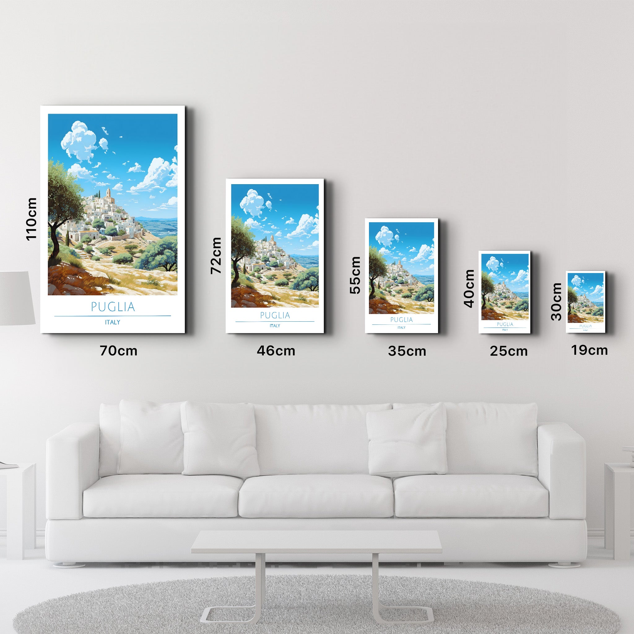 Puglia Italy-Travel Posters | Glass Wall Art