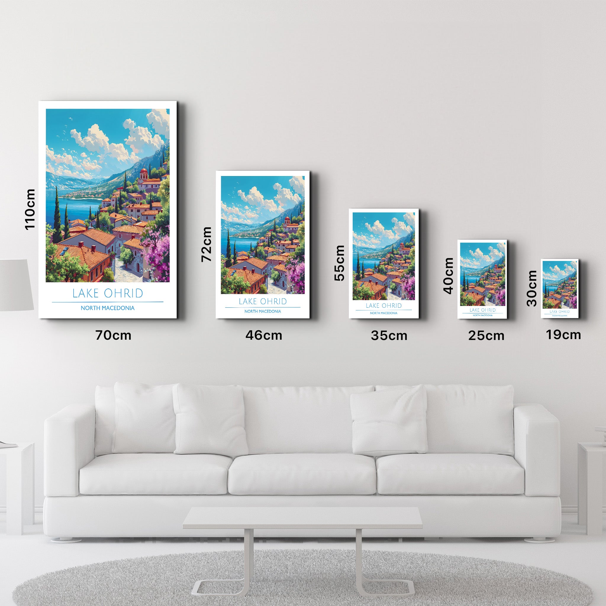 Lake Ohrid North Macedonia-Travel Posters | Glass Wall Art