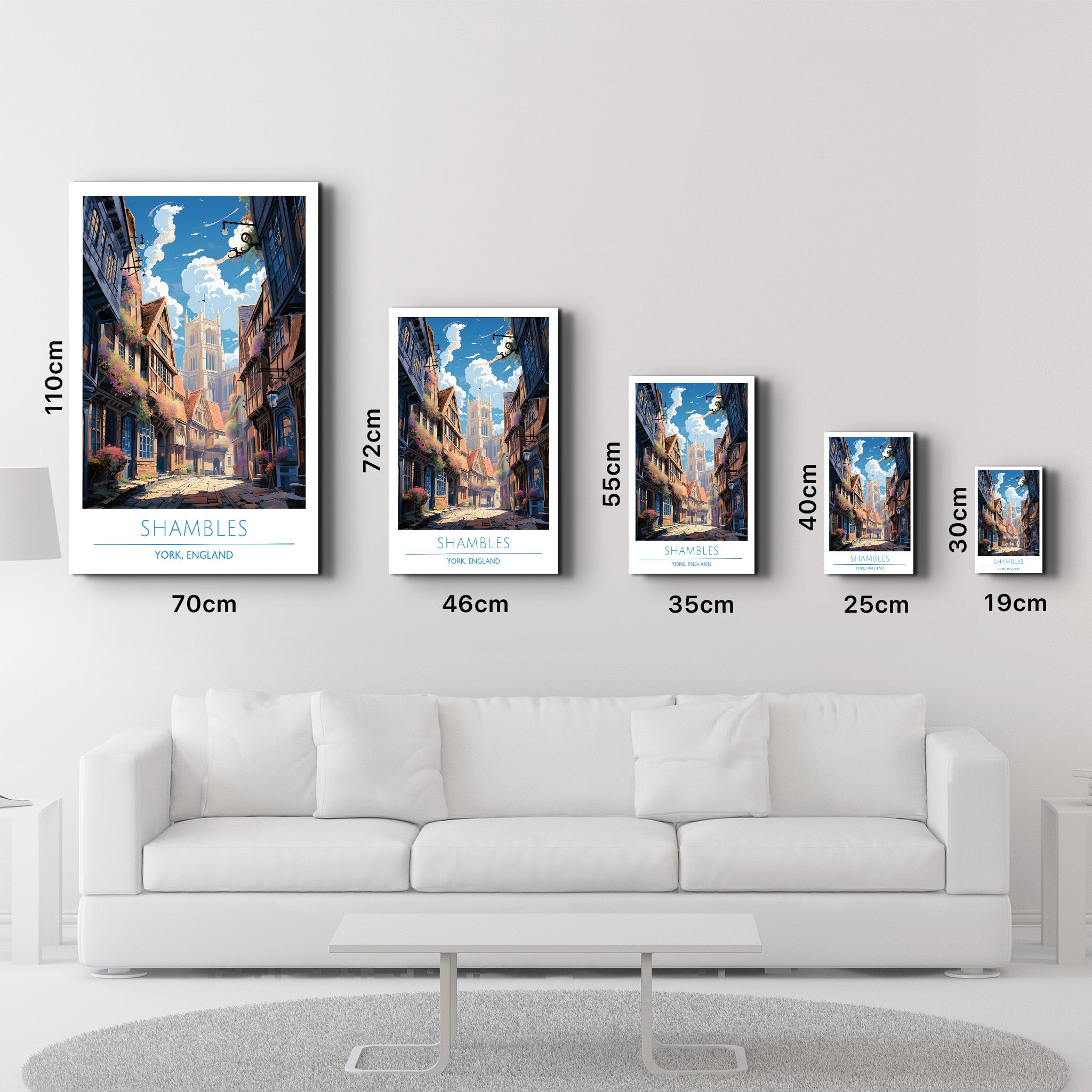 Shambles-York England-Travel Posters | Glass Wall Art