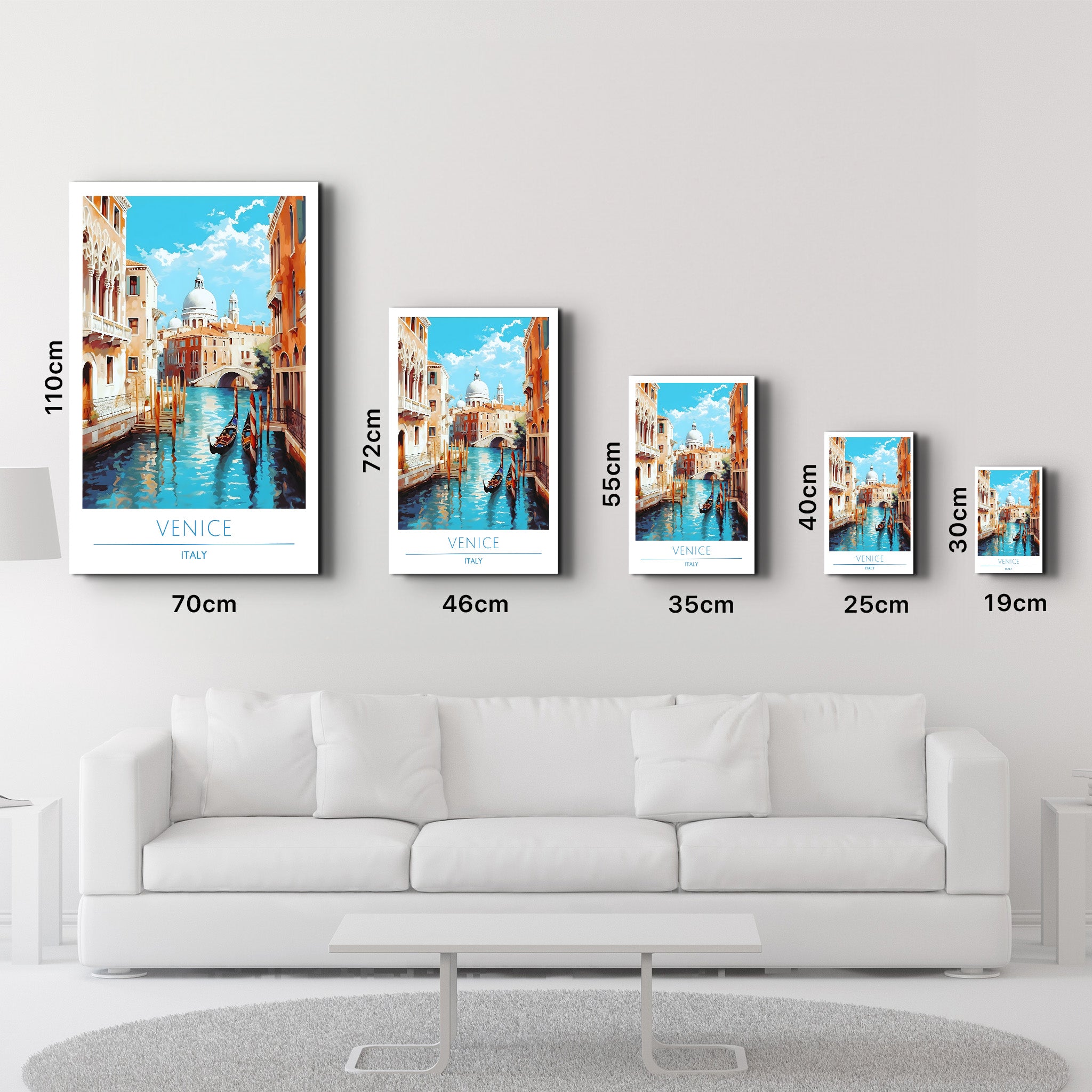 Venise Italie-Affiches de voyage | Art mural en verre