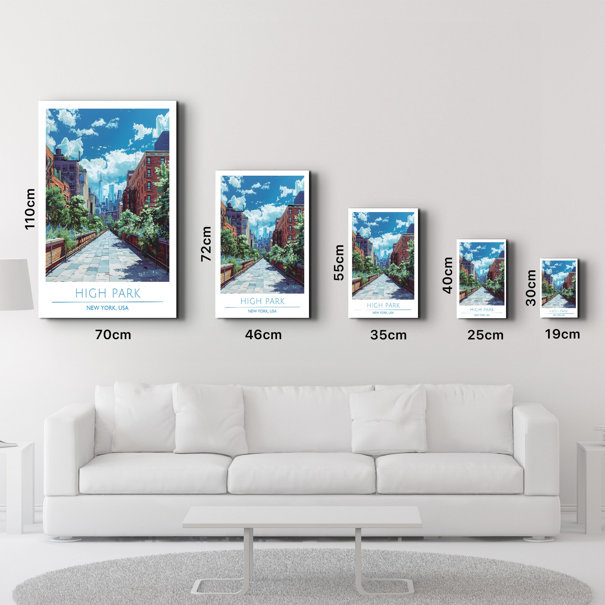 High Park-New York USA-Travel Posters | Glass Wall Art