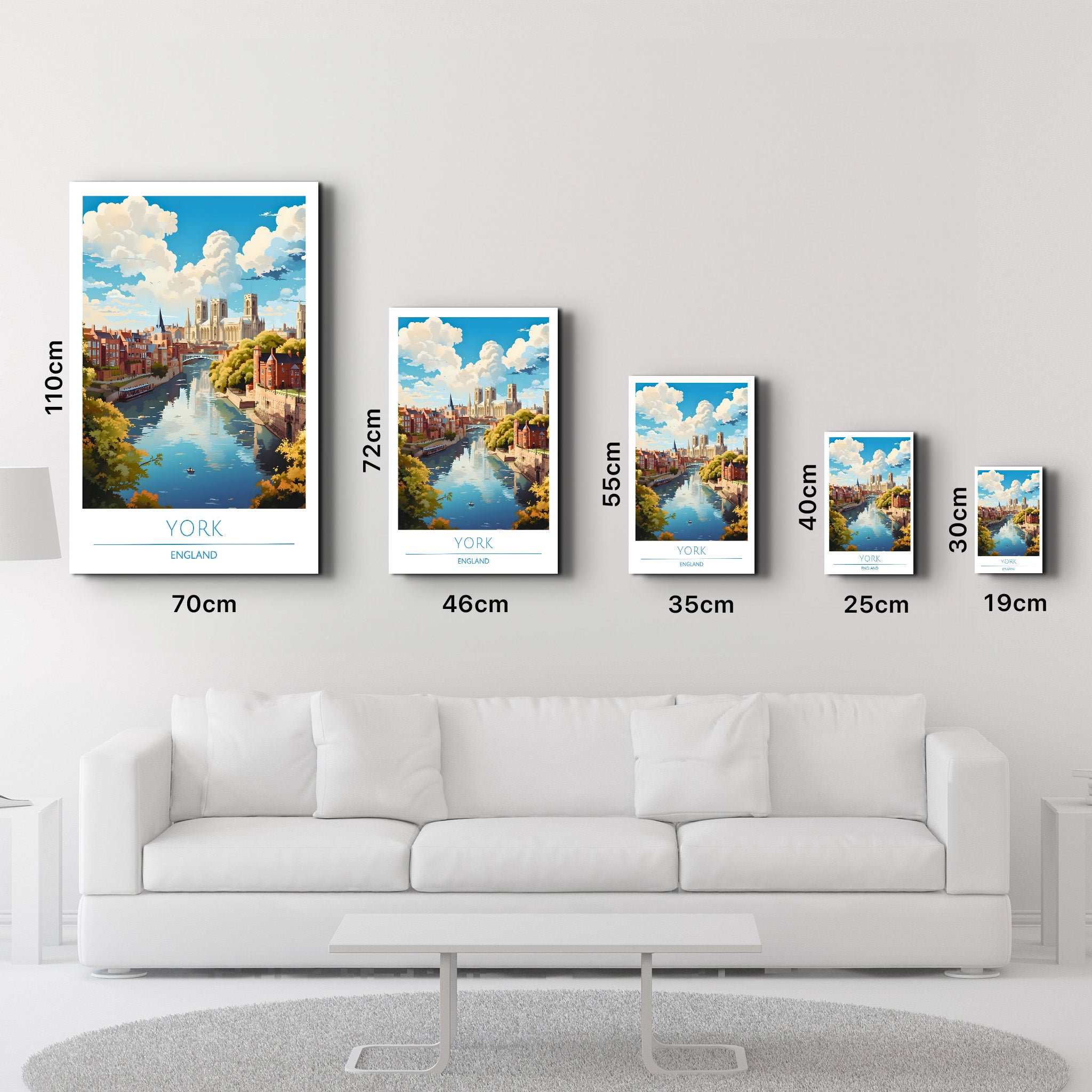 York England-Travel Posters | Glass Wall Art