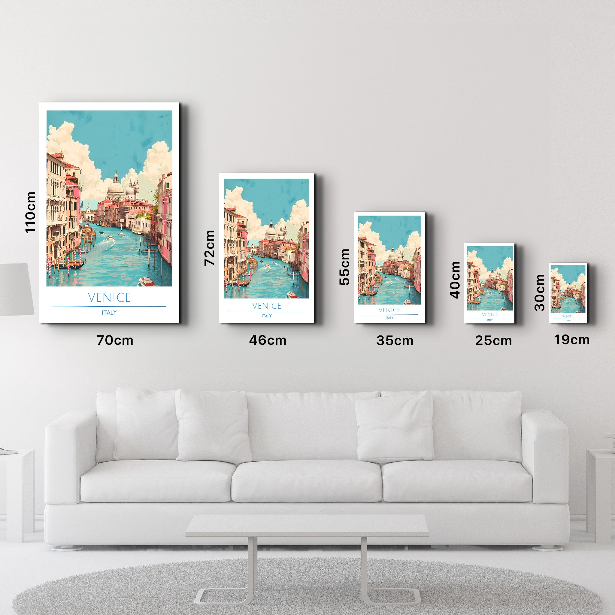 Venise Italie-Affiches de voyage | Art mural en verre