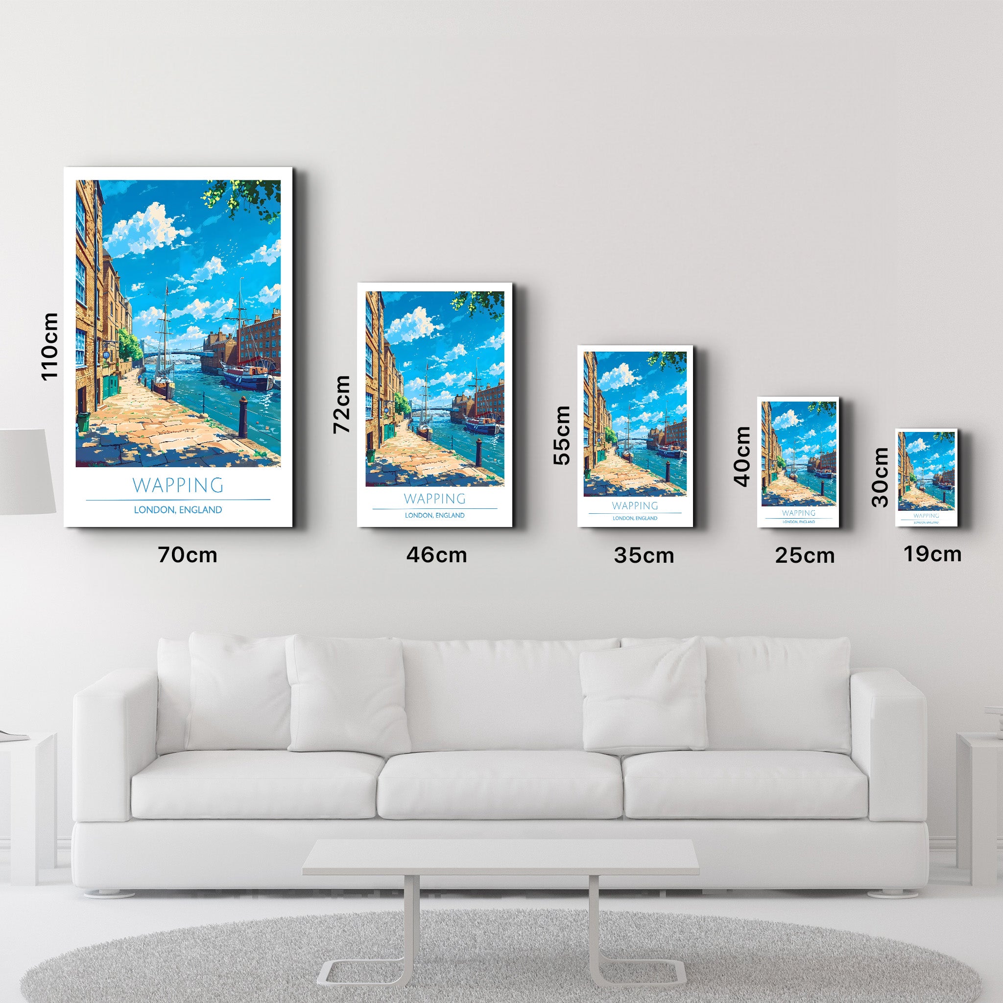 Wapping-London England-Travel Posters | Glass Wall Art