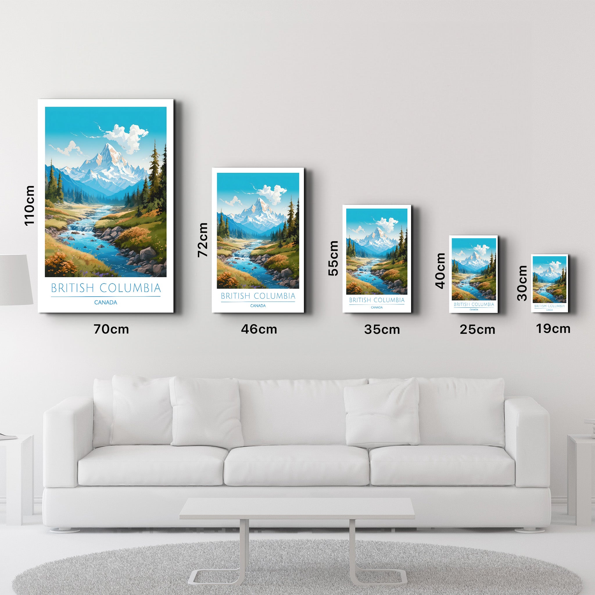 British Columbia Canada-Travel Posters | Glass Wall Art