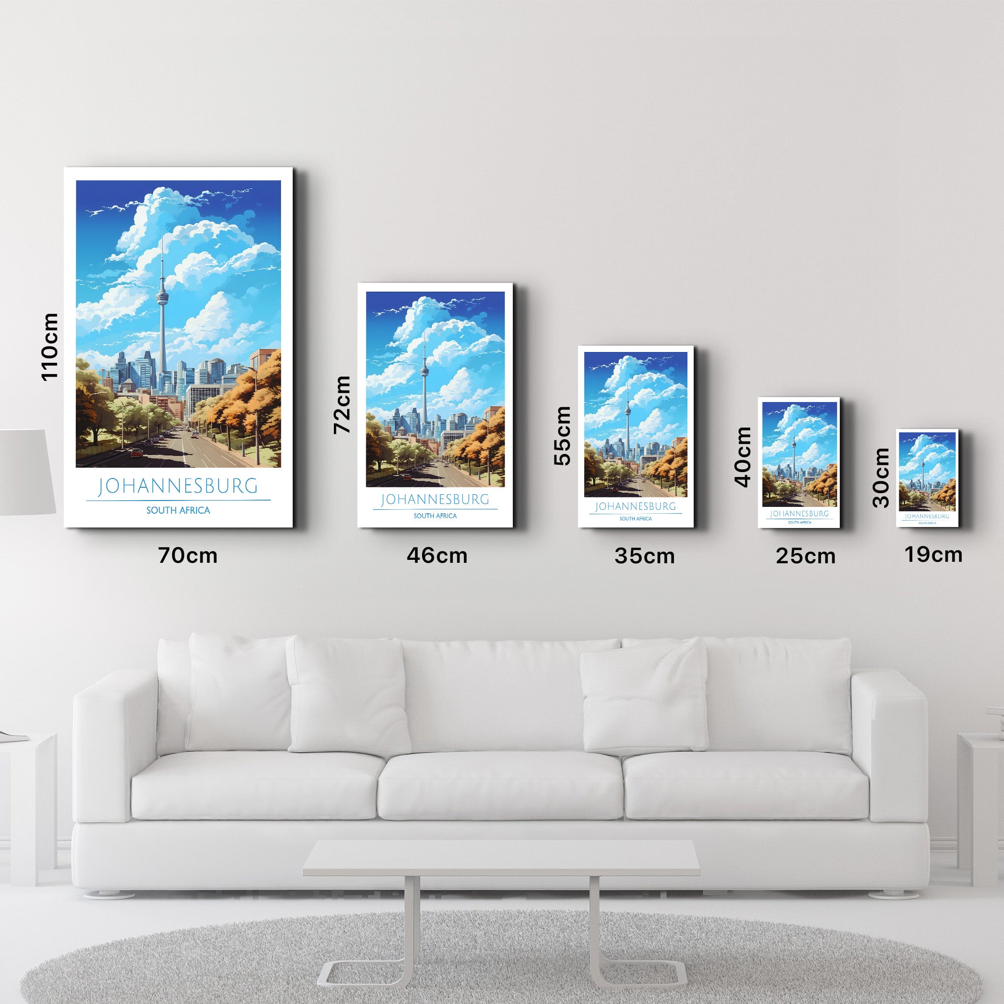 Johannesburg South Africa-Travel Posters | Glass Wall Art