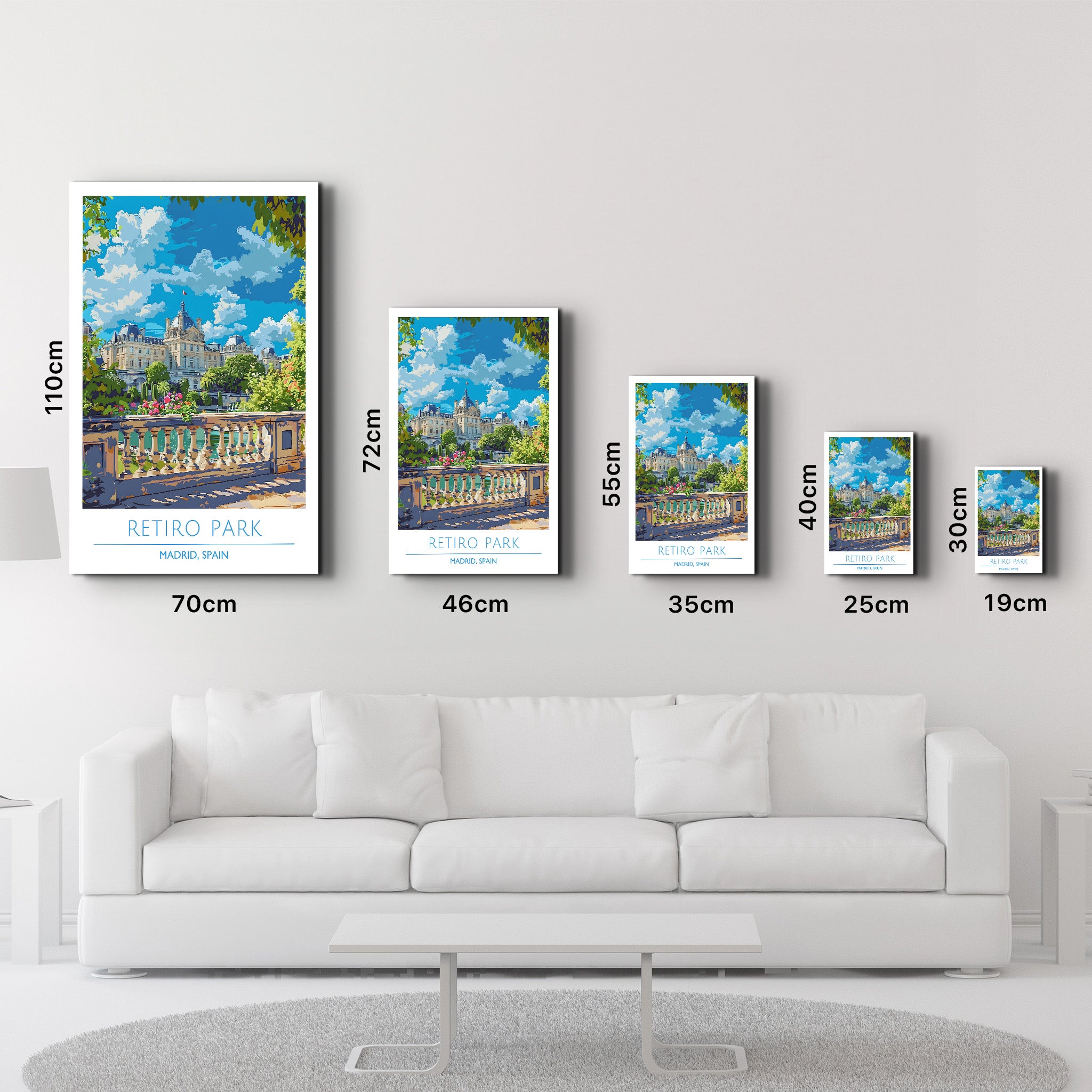 Retiro Park-Madrid Spain-Travel Posters | Glass Wall Art