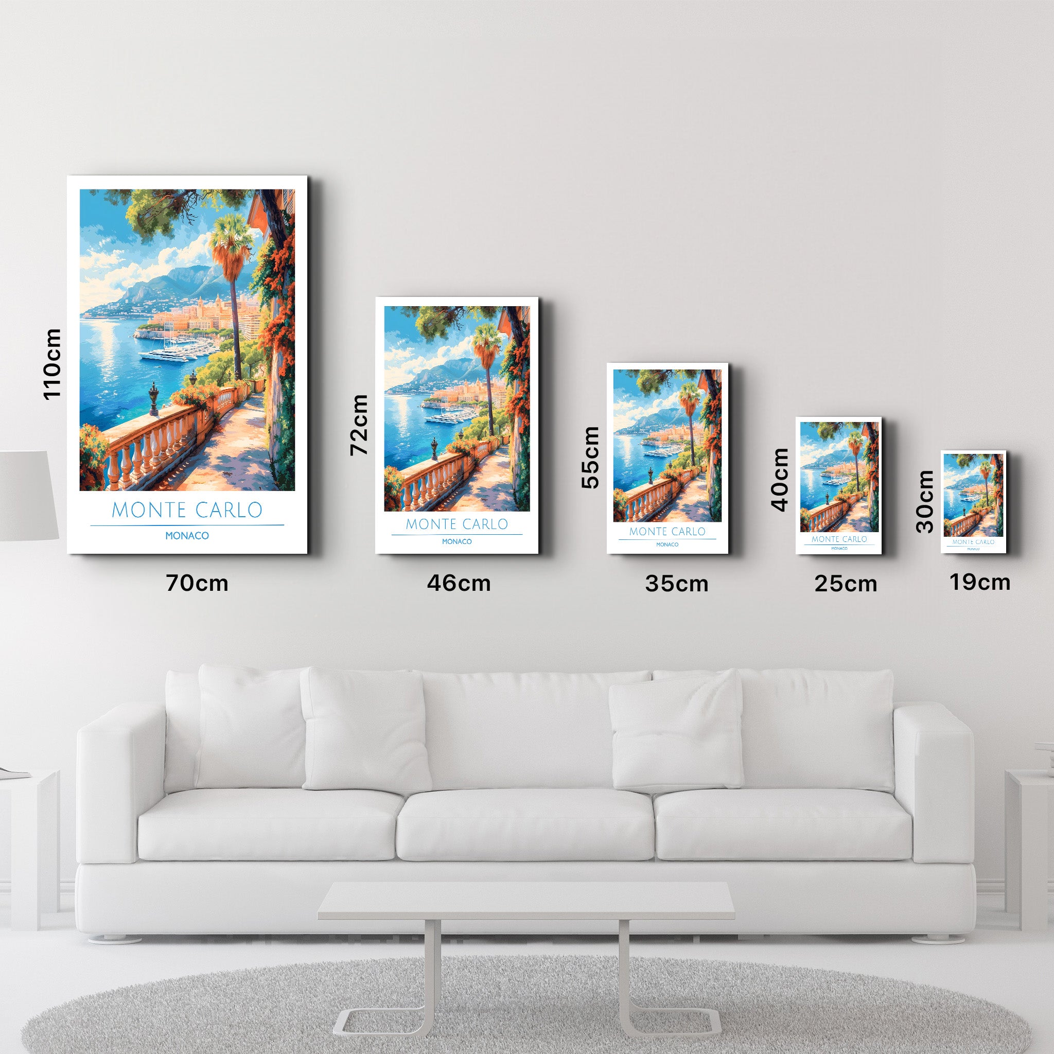 Monte Carlo Monaco-Travel Posters | Glass Wall Art