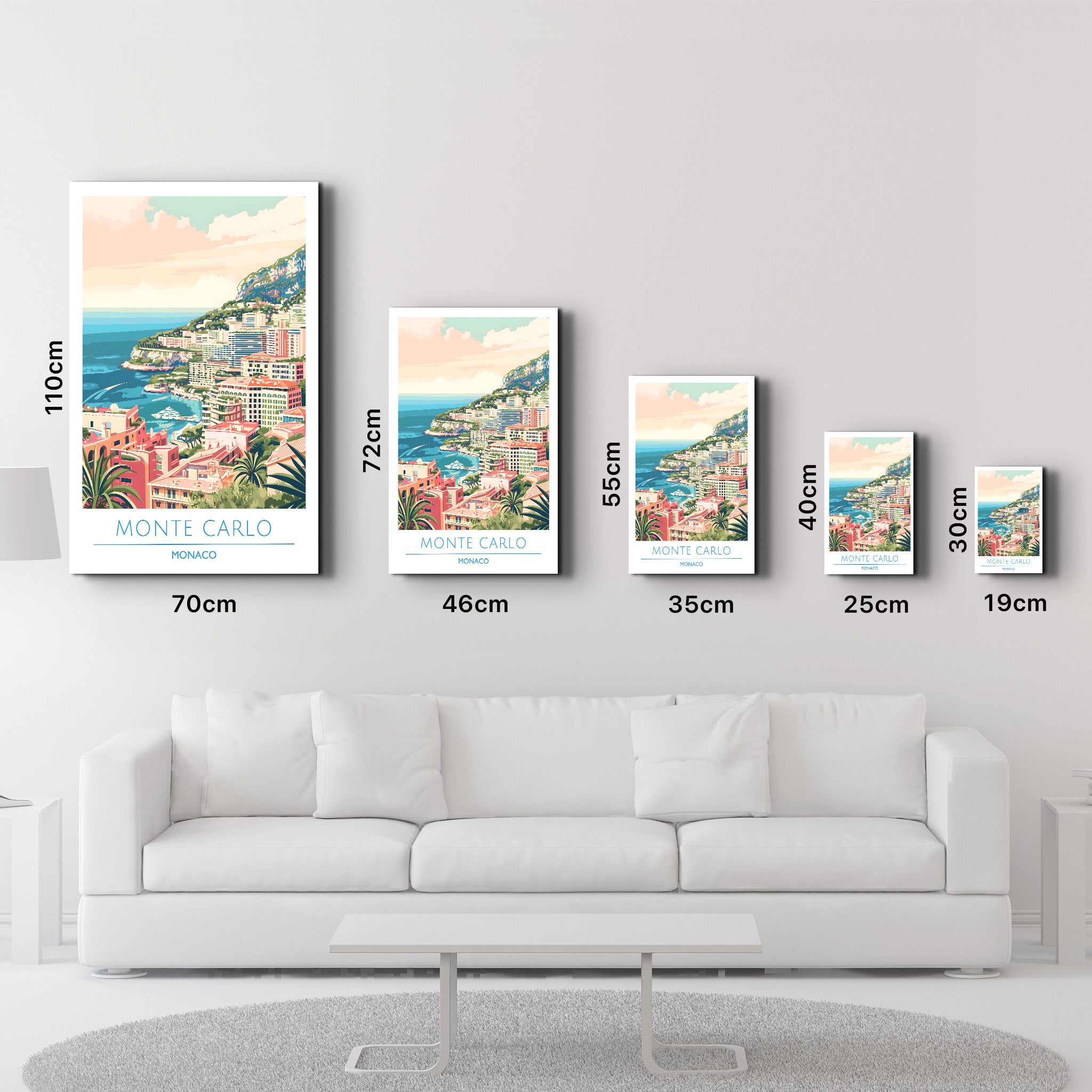 Monte Carlo Monaco-Travel Posters | Glass Wall Art