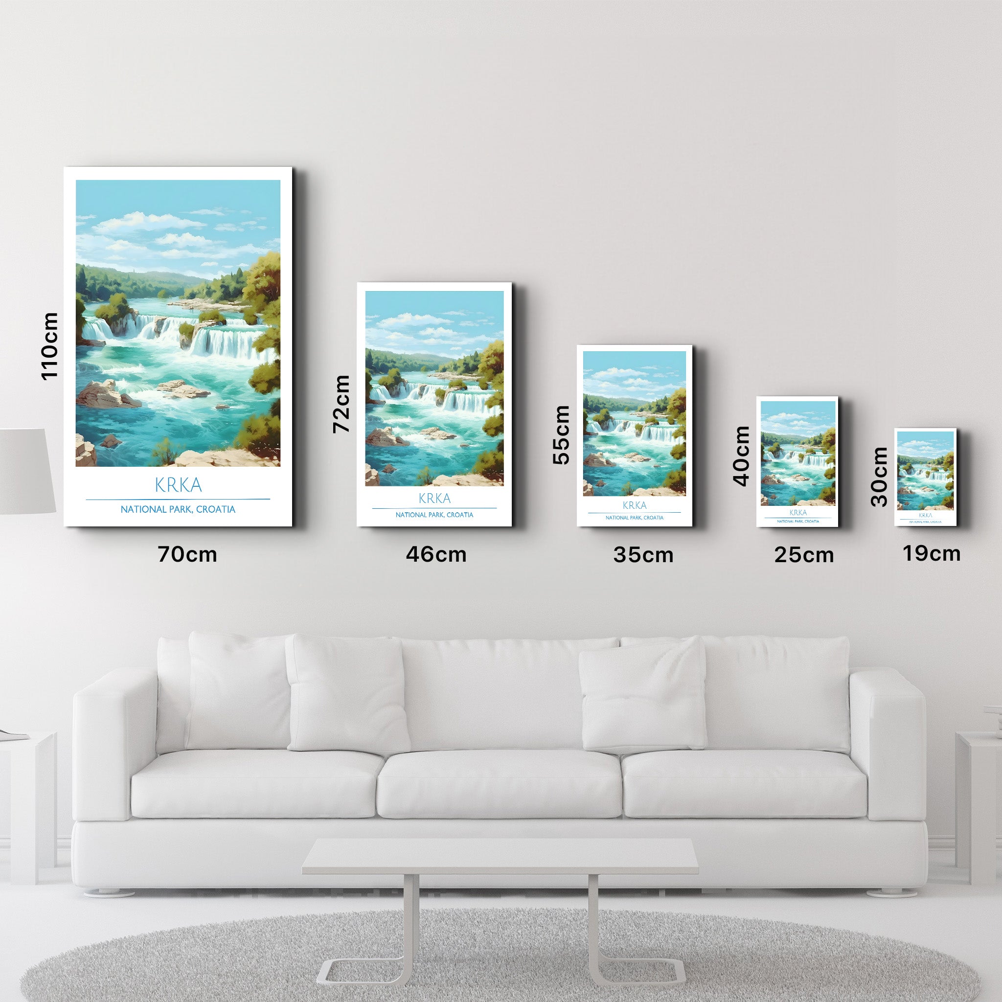 Krka-National Park Croatia-Travel Posters | Glass Wall Art