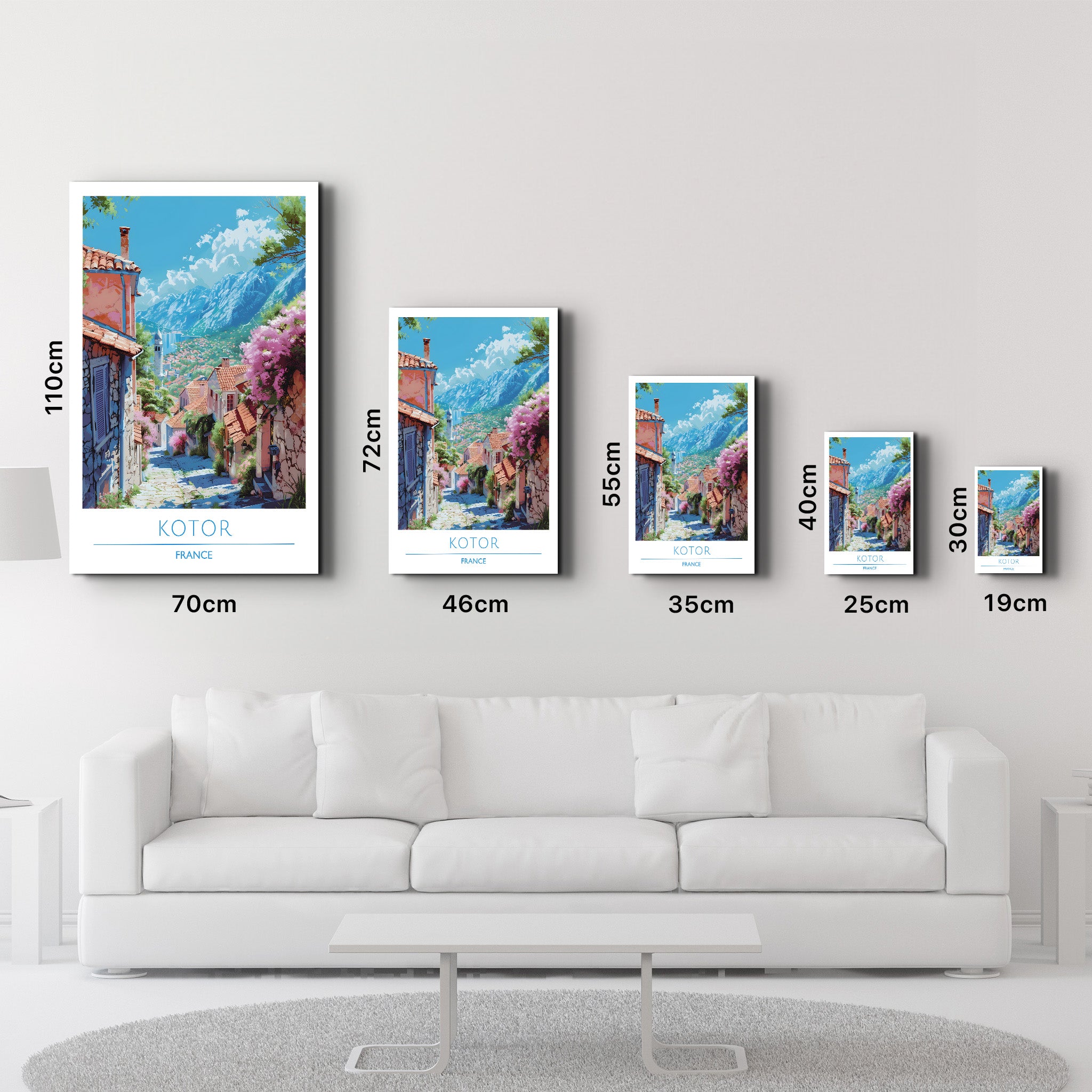 Kotor France-Travel Posters | Glass Wall Art