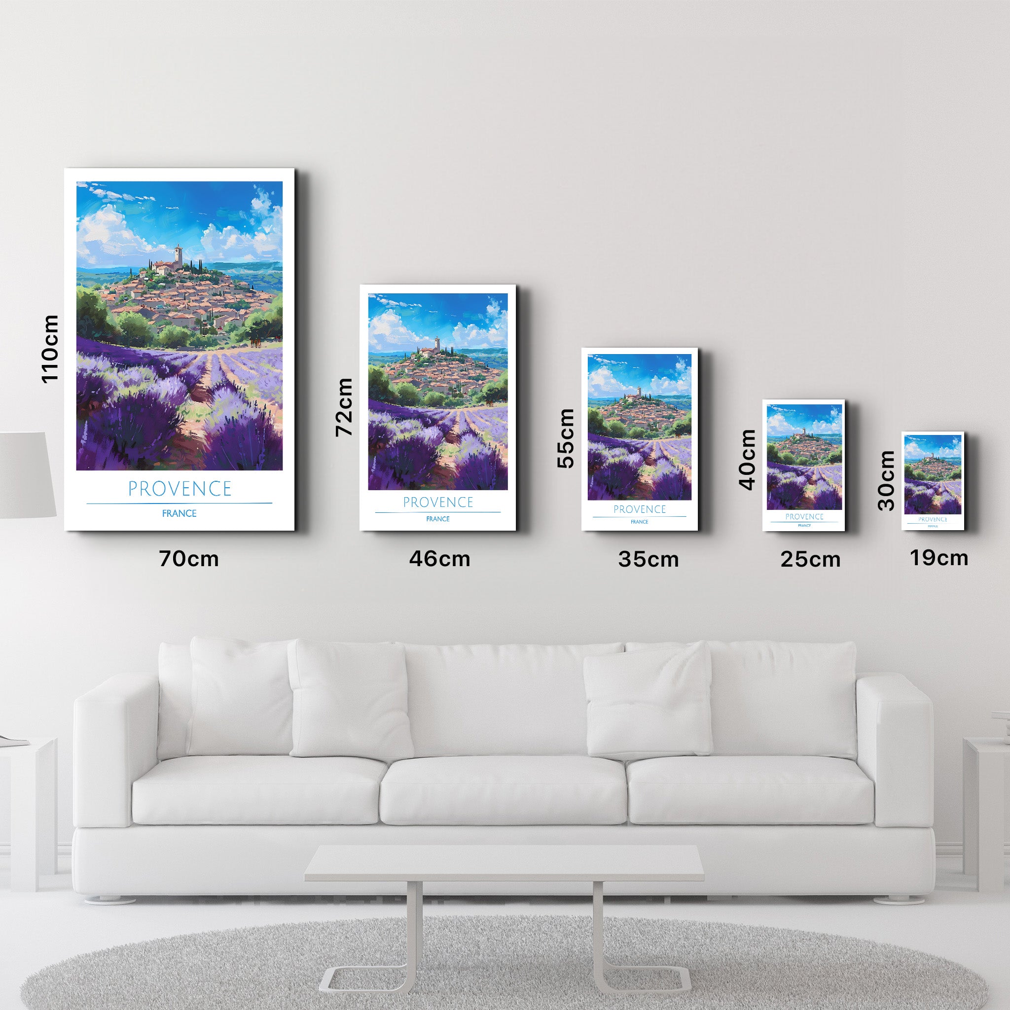 Provence France-Affiches de voyage | Art mural en verre