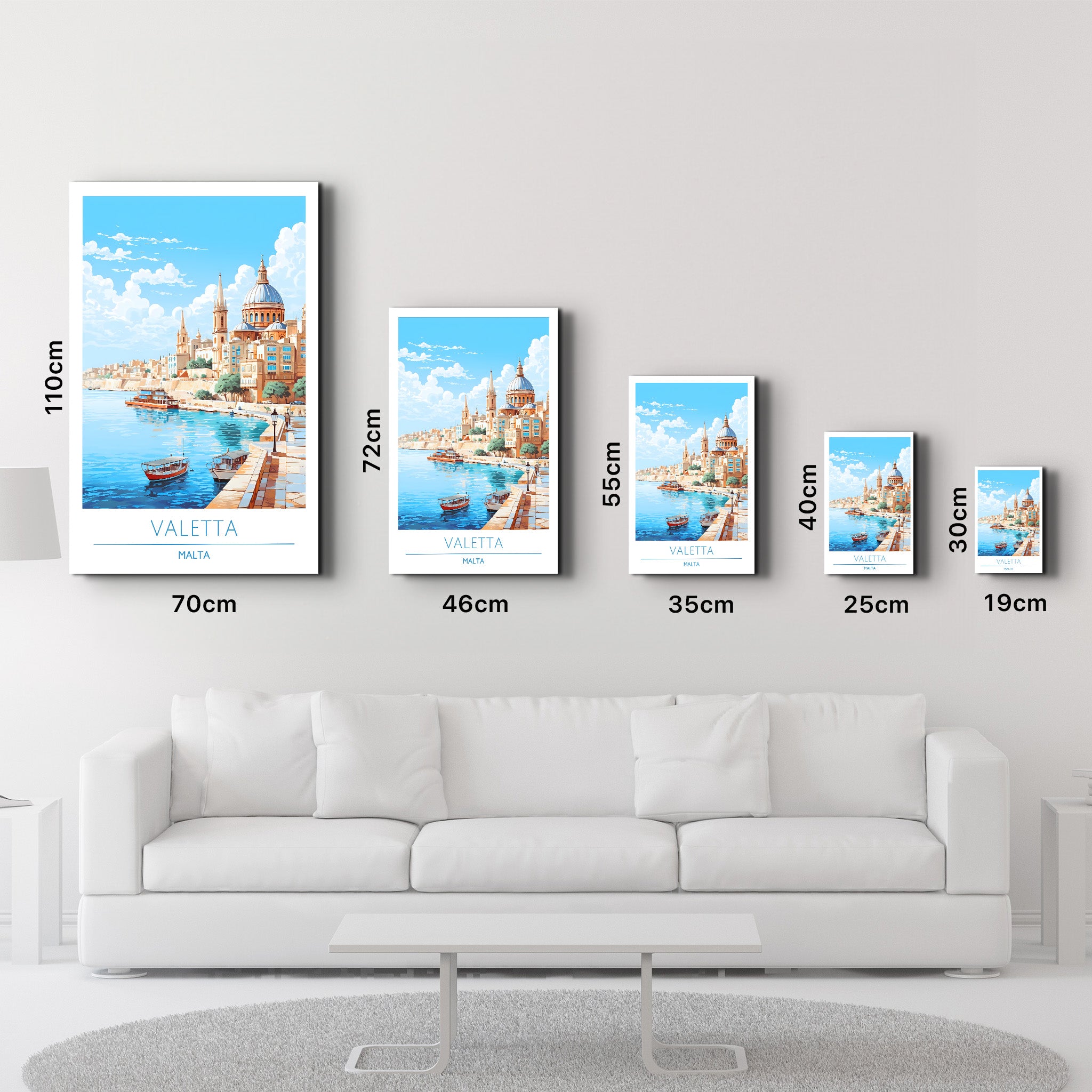 Valetta Malta-Travel Posters | Glass Wall Art