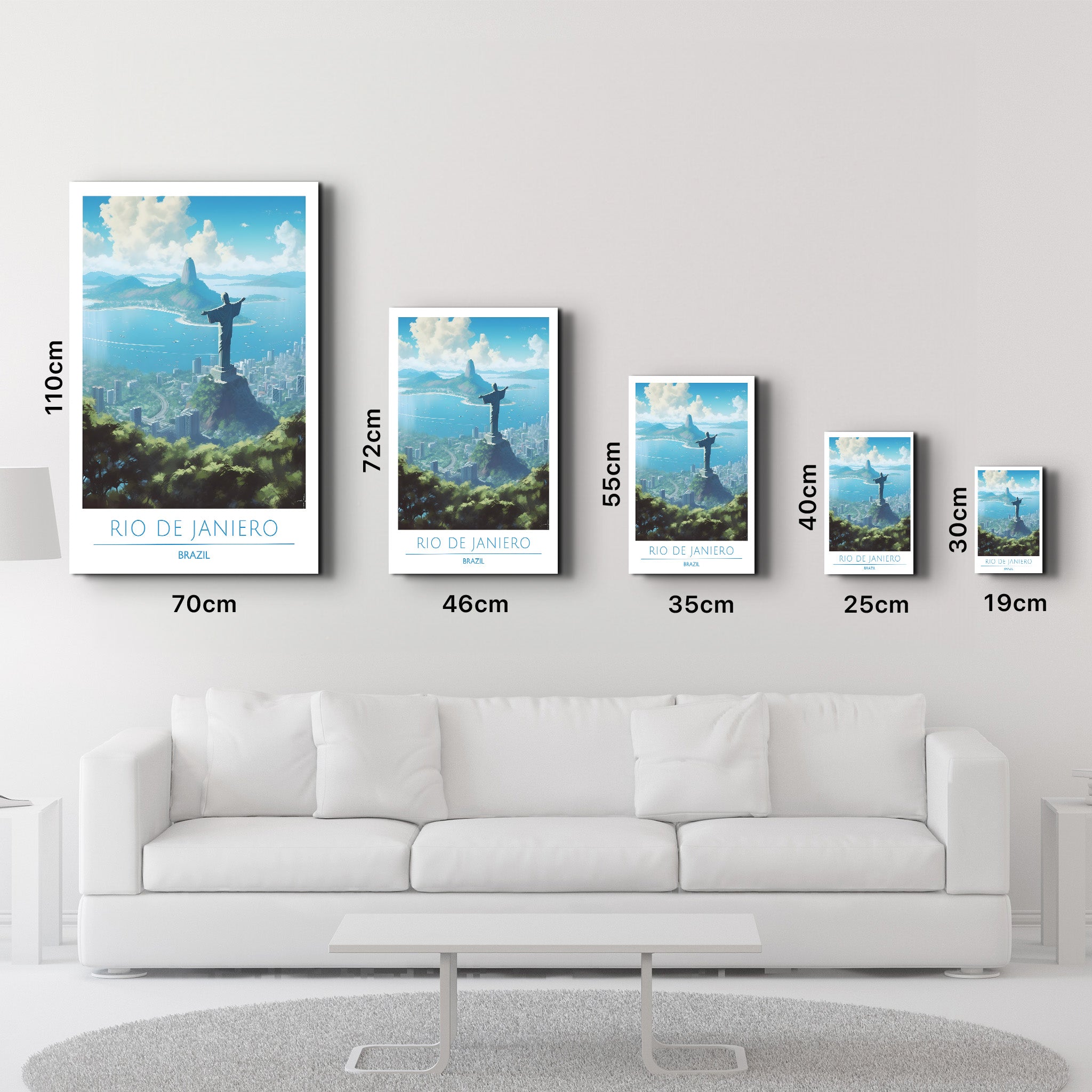 Rio De Janiero Brazil-Travel Posters | Glass Wall Art