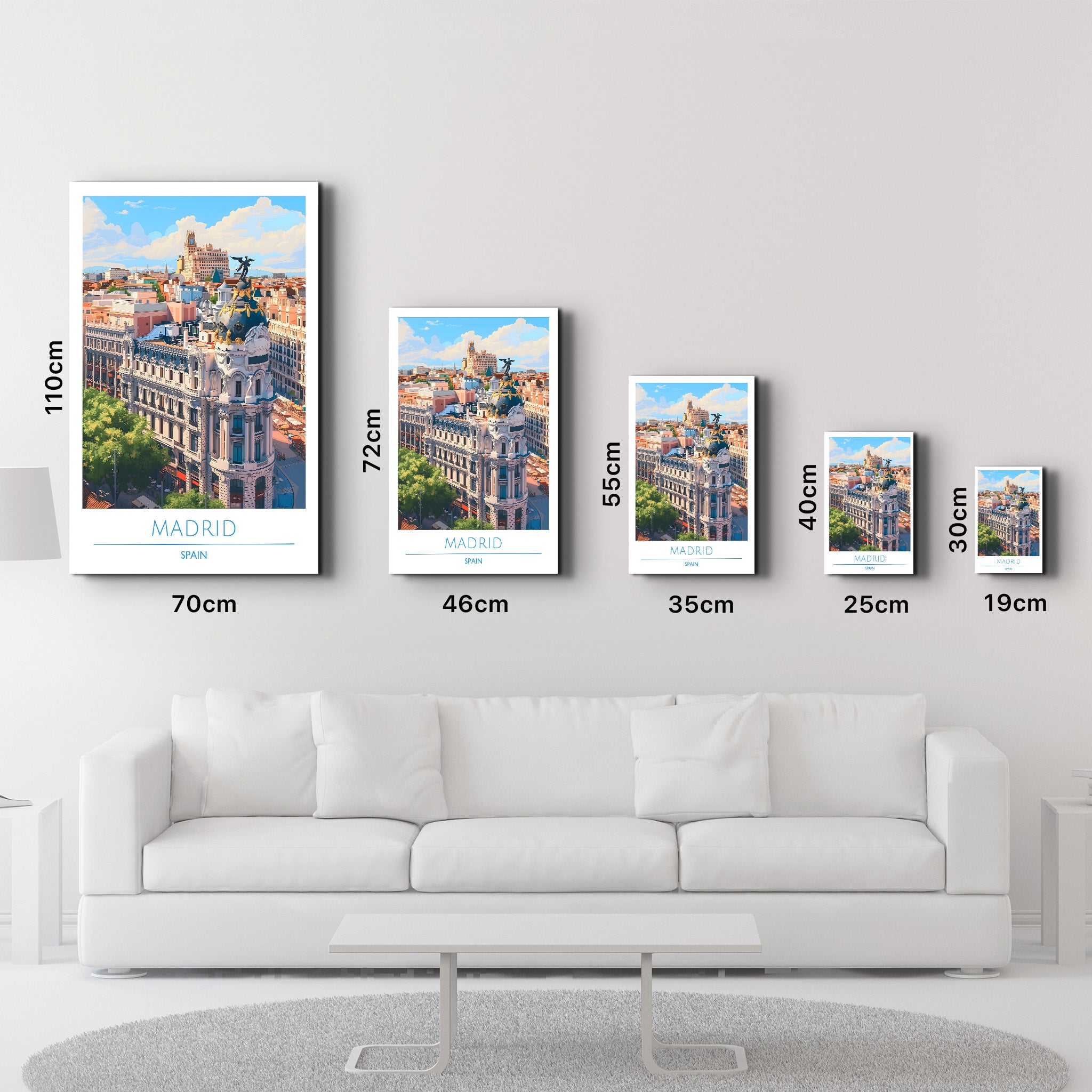 Madrid Spain-Travel Posters | Glass Wall Art