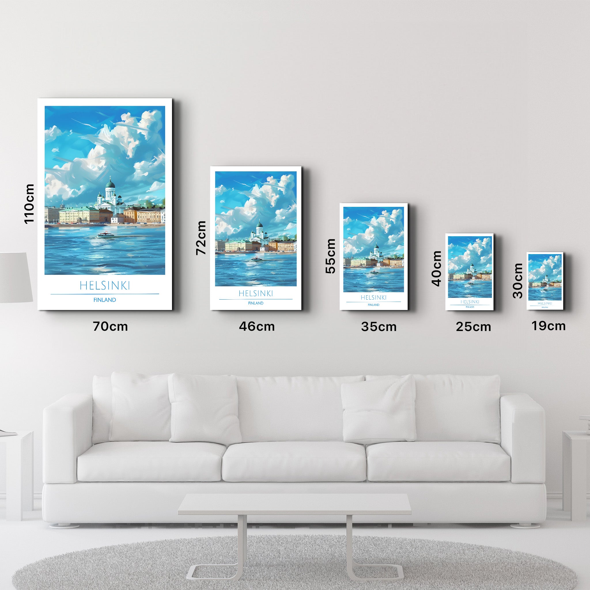 Helsinki Finland-Travel Posters | Glass Wall Art